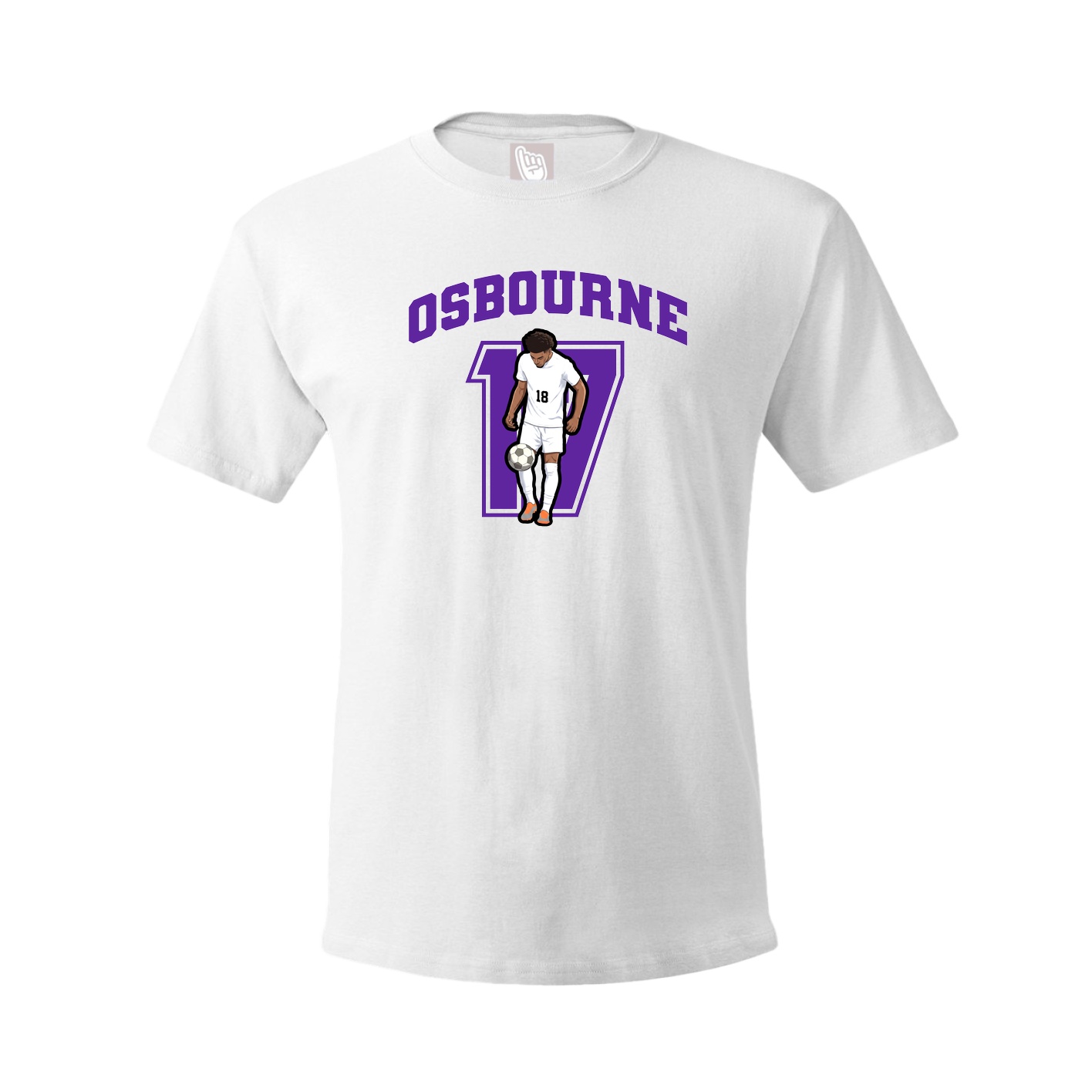 Youth Tee — Number in White