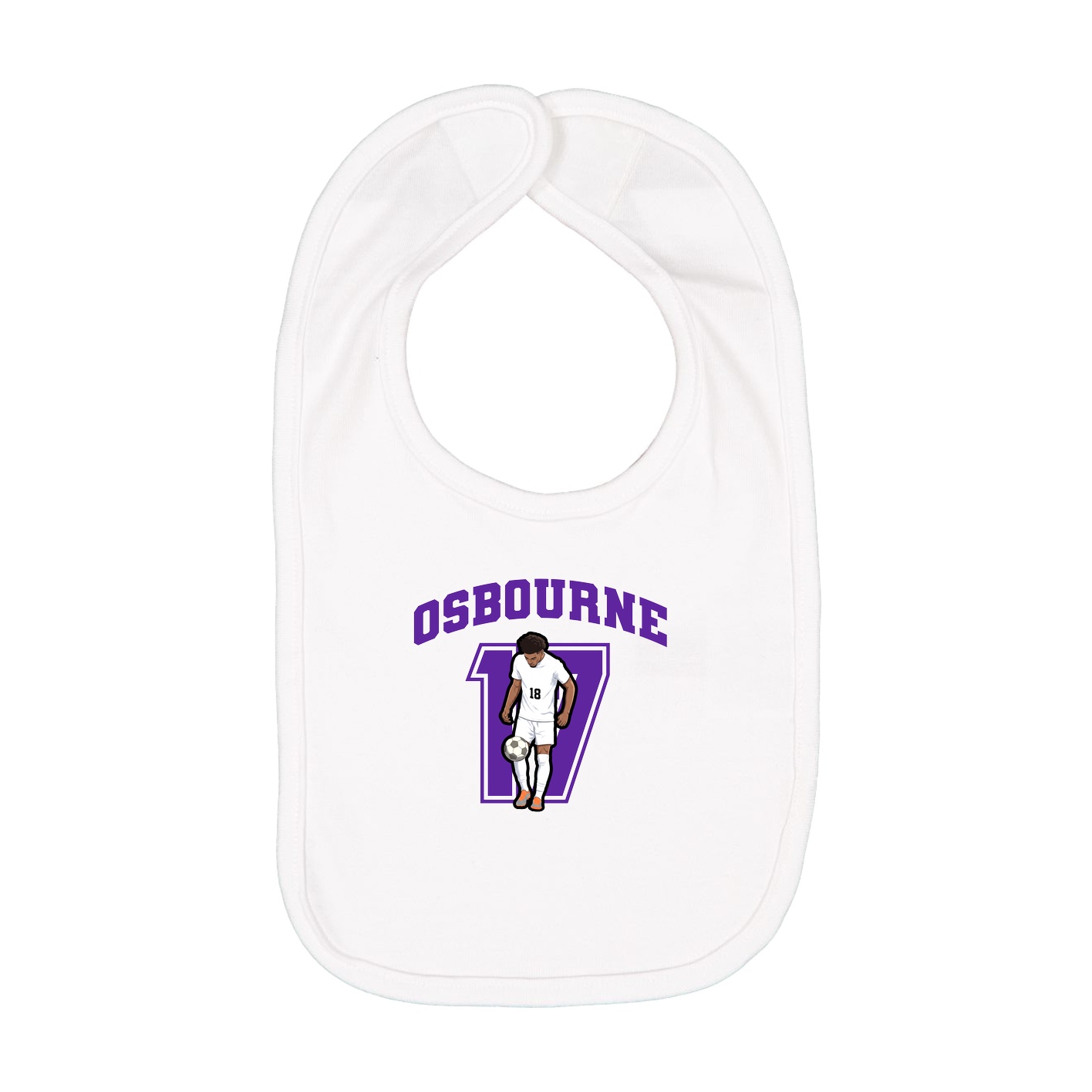 Infant Bib — Number in White