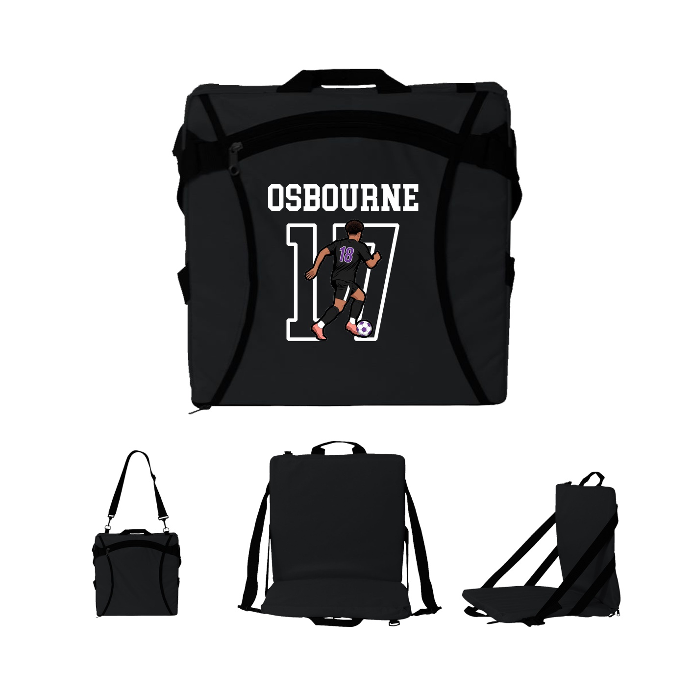 Folding Stadium Seat — Shirsey in Black