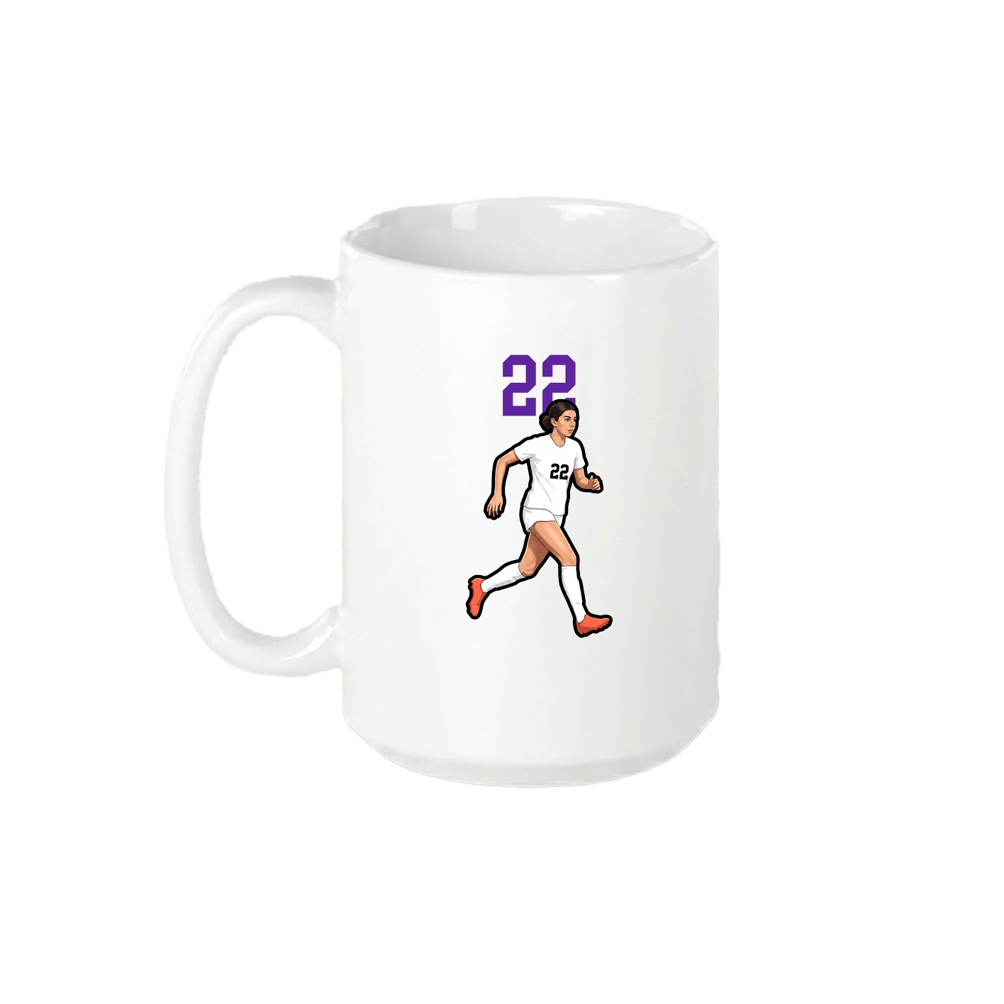 15oz Coffee Mug — Number Top in White