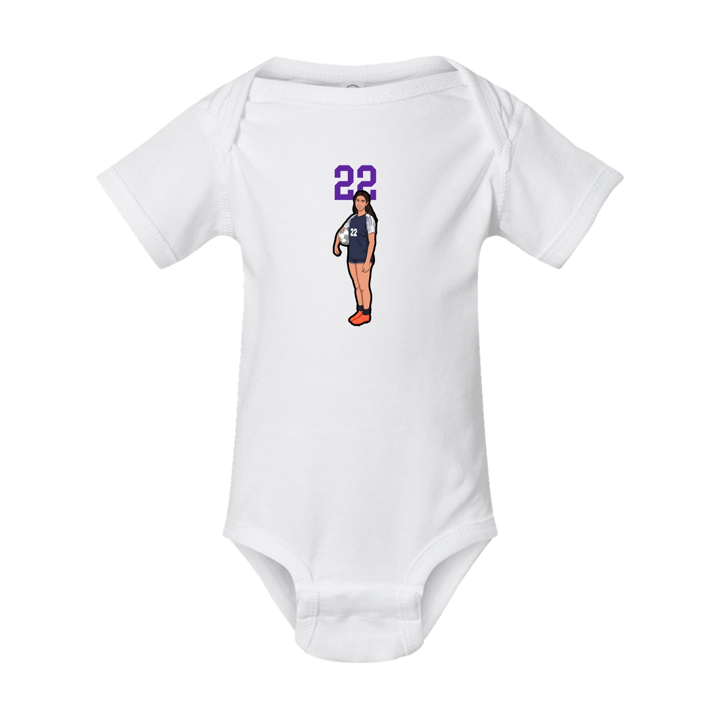 Baby Onesie — Number Top in White
