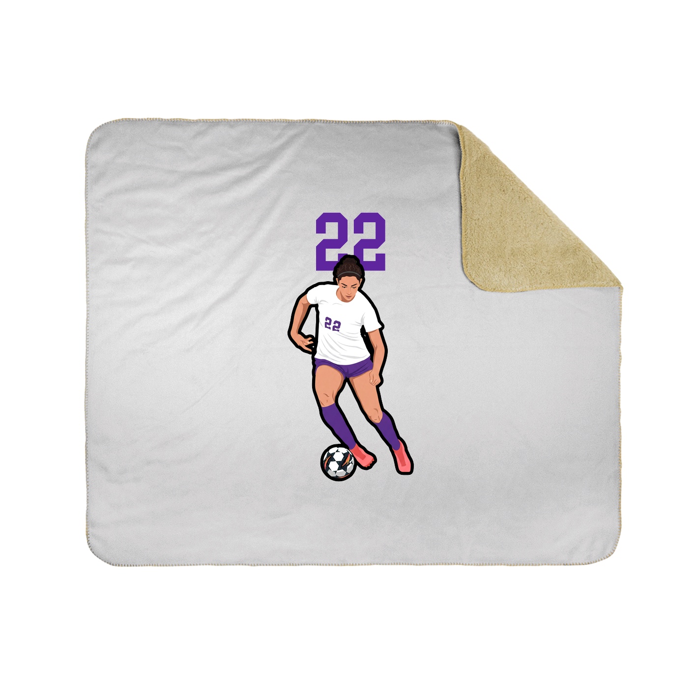 Throw Blanket — Number Top in White