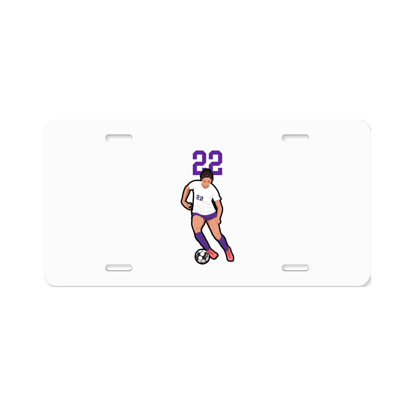 License Plate — Number Top in Classic
