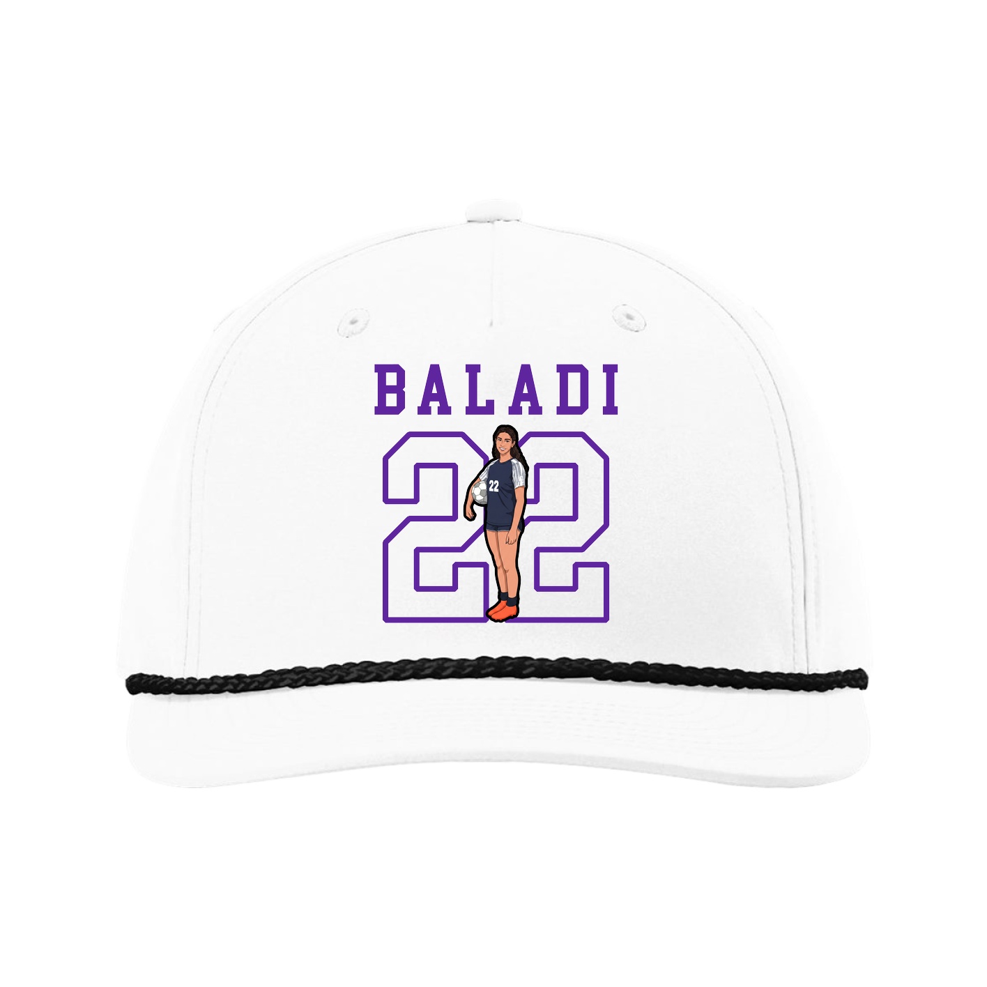 Five-Panel Classic Rope Cap — Shirsey in White