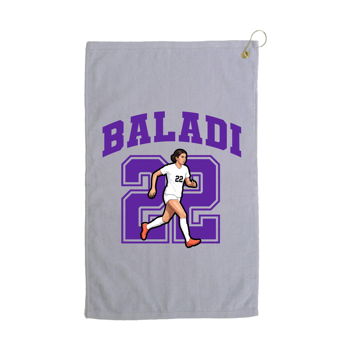 Golf Towel — Number in Grey