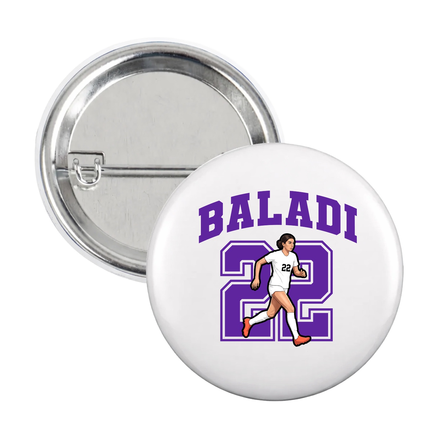 Game Day Button — Number in White
