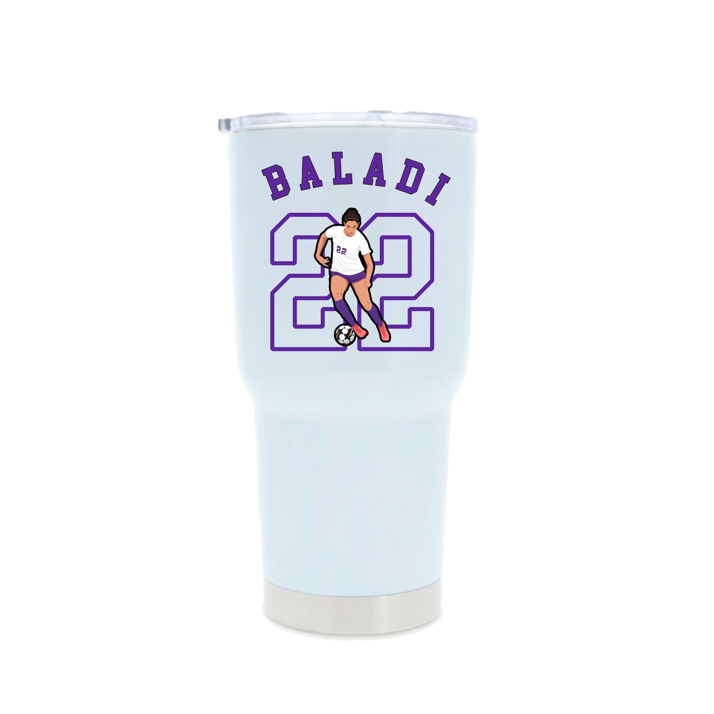 30oz Stainless Steel Tumbler — Shirsey Arch in White