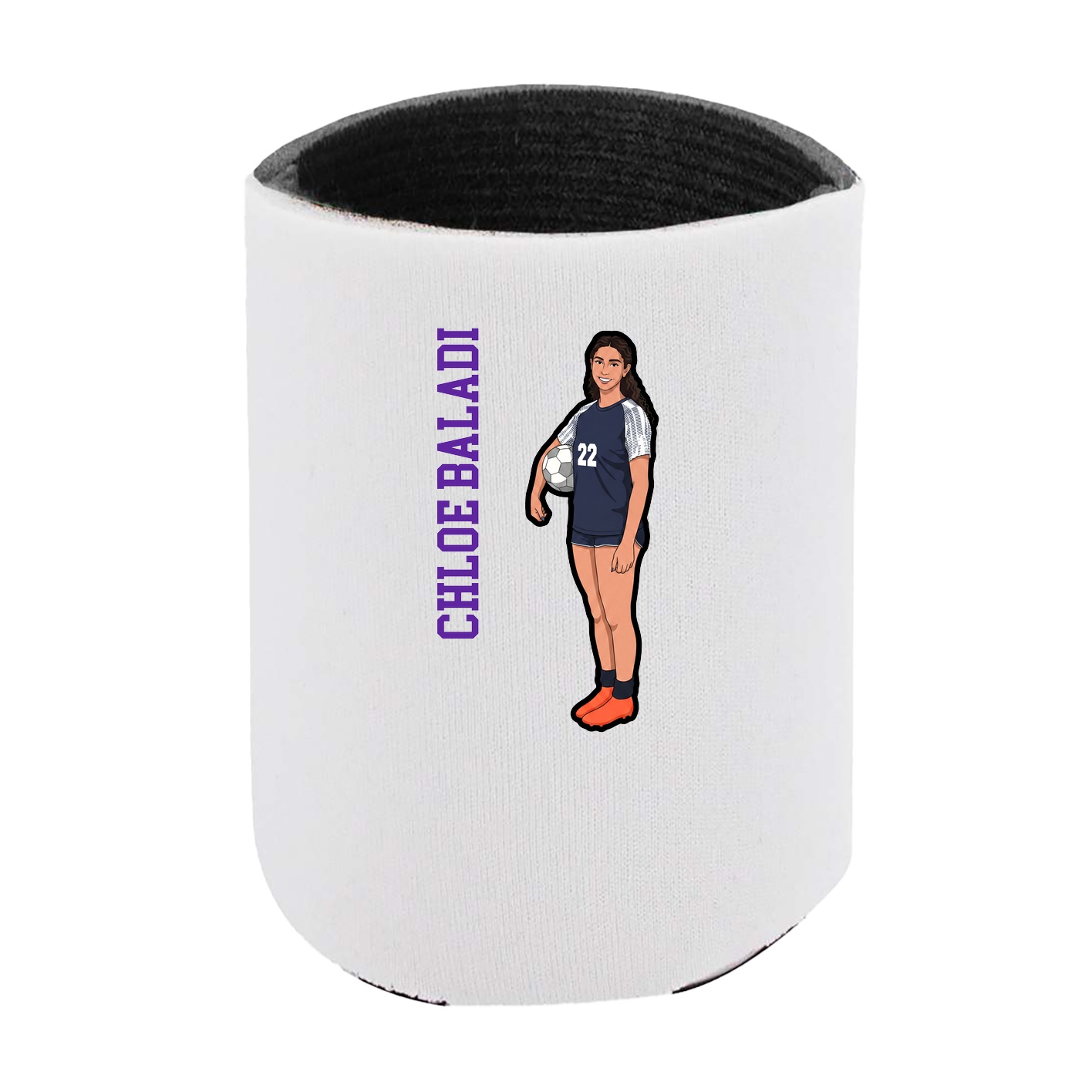 Can Holder — Name Vertical in White