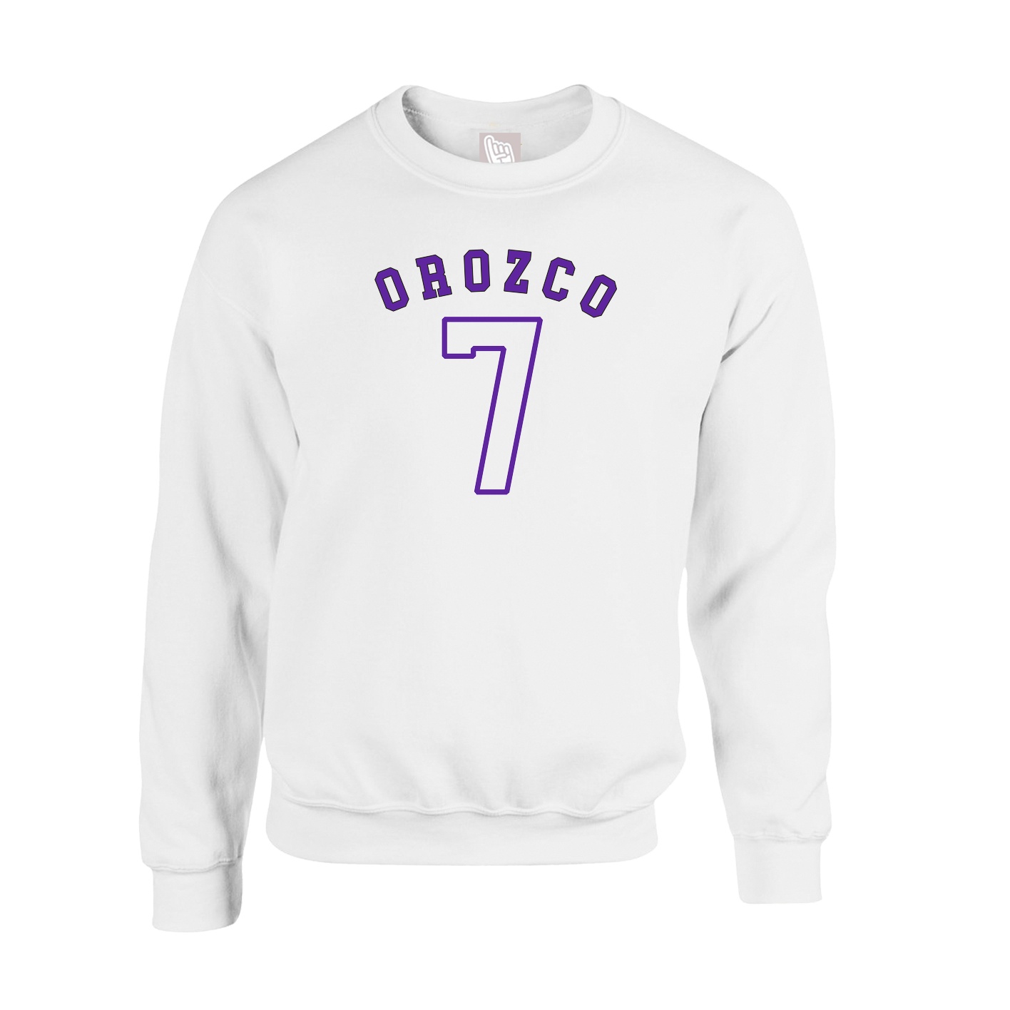 Fleece Crew — Shirsey Arch in White