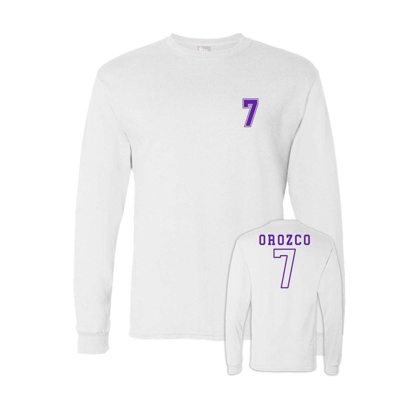 Long Sleeve Tee — Chest Back in White