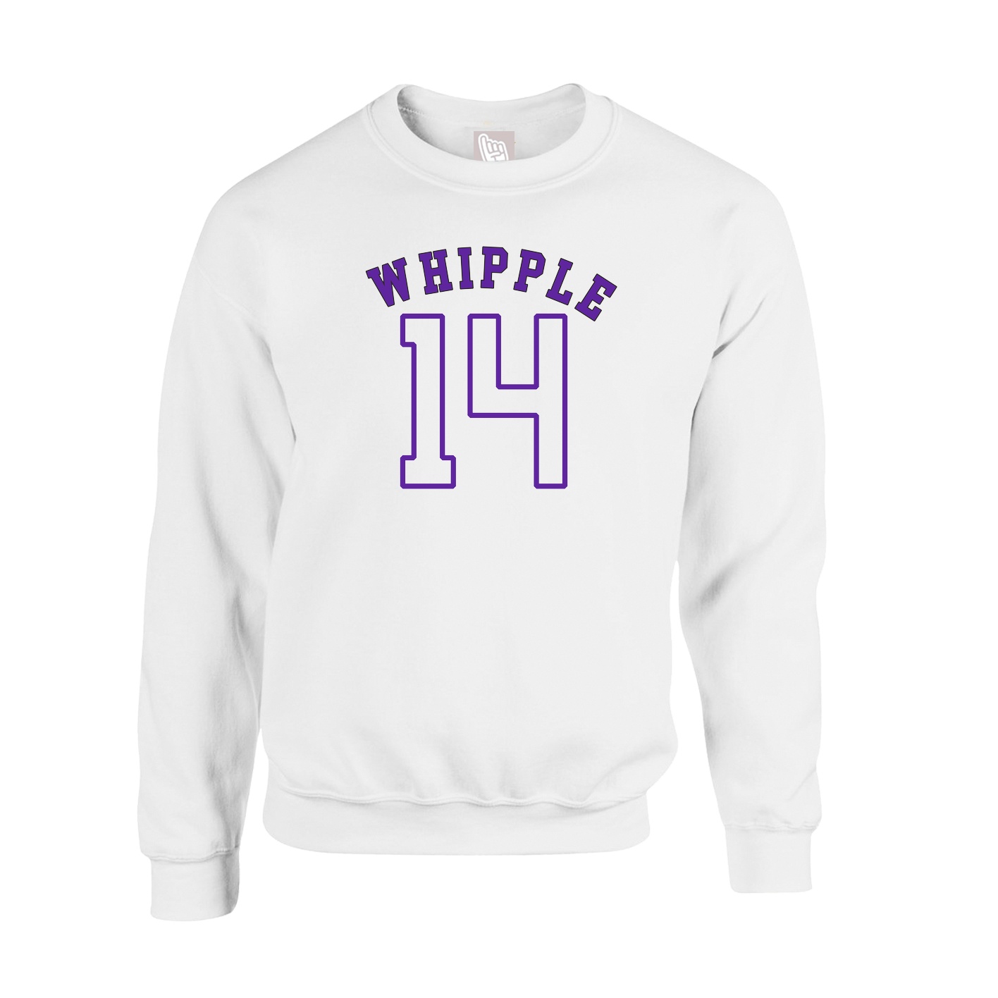 Fleece Crew — Shirsey Arch in White