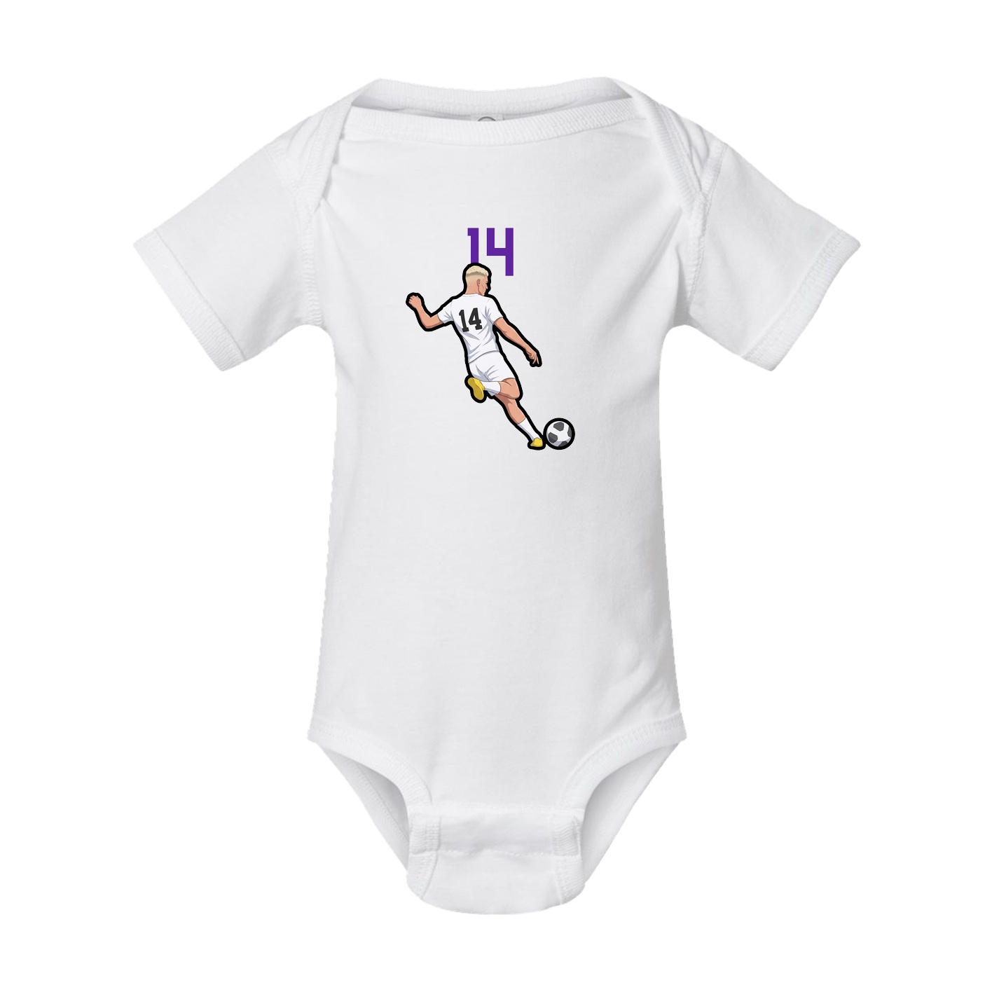 Baby Onesie — Number Top in White