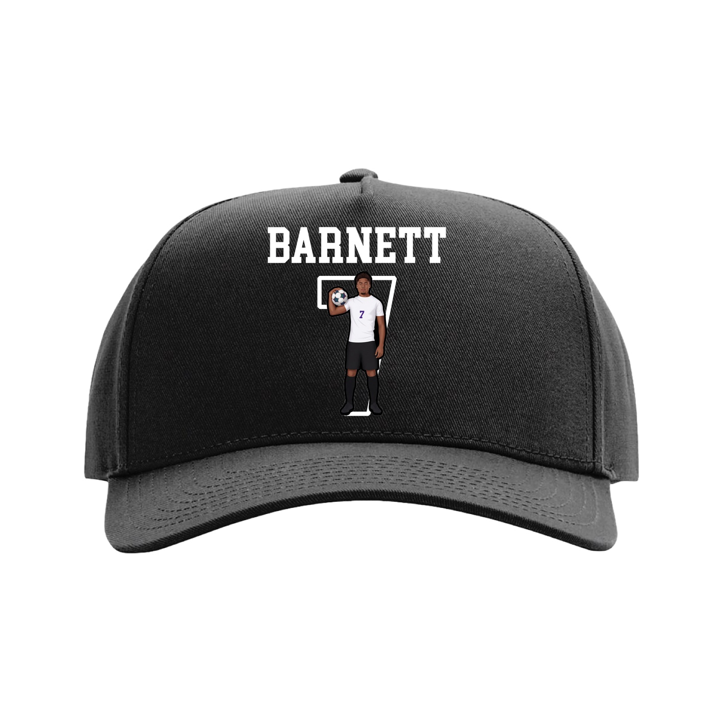 Full Fabric Five-Panel Champ Cap — Shirsey in Black