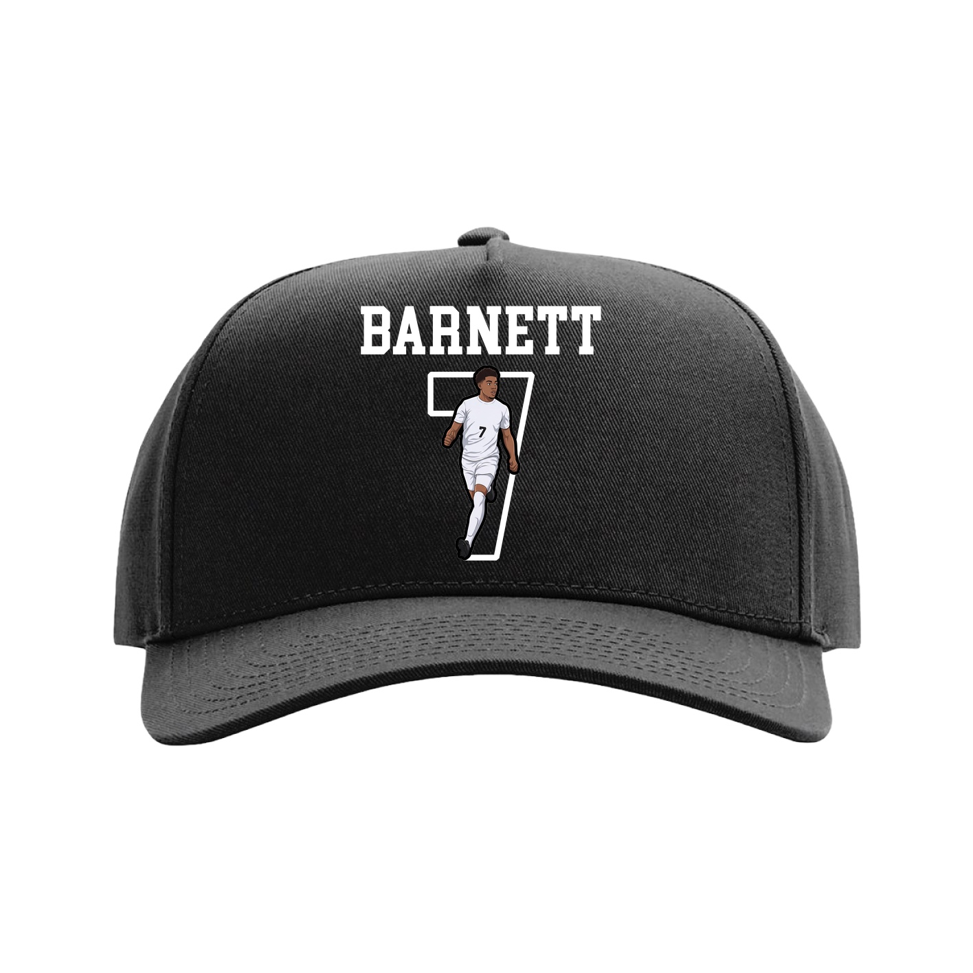 Full Fabric Five-Panel Champ Cap — Shirsey in Black
