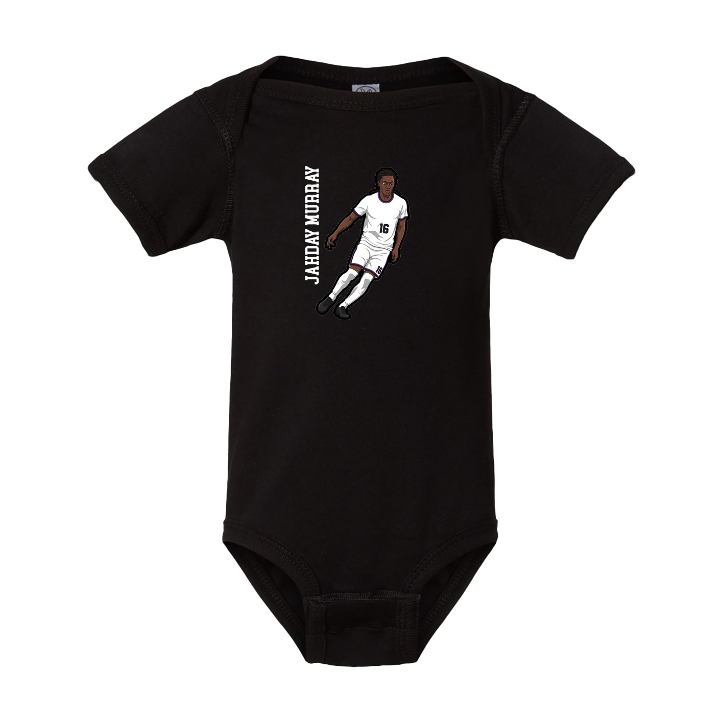 Baby Onesie — Name Vertical in Black