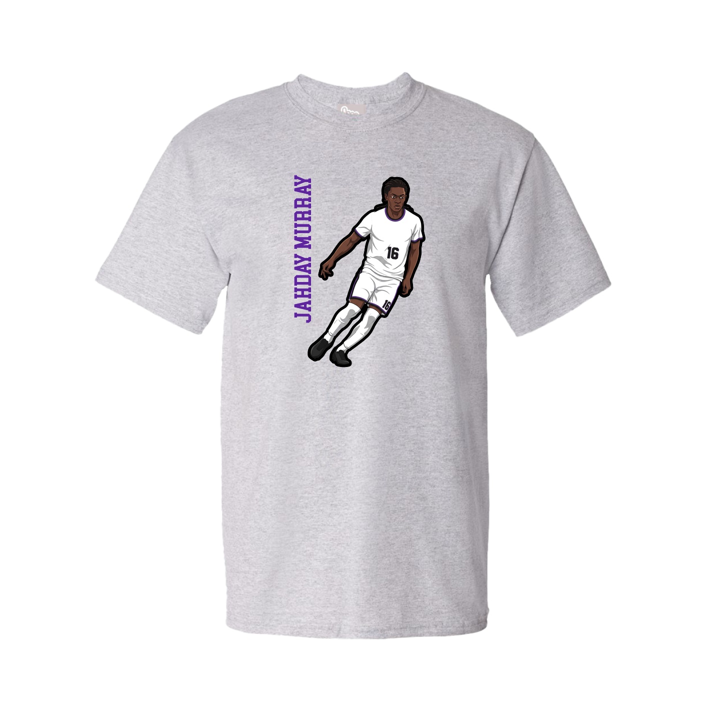 Tee — Name Vertical in Grey