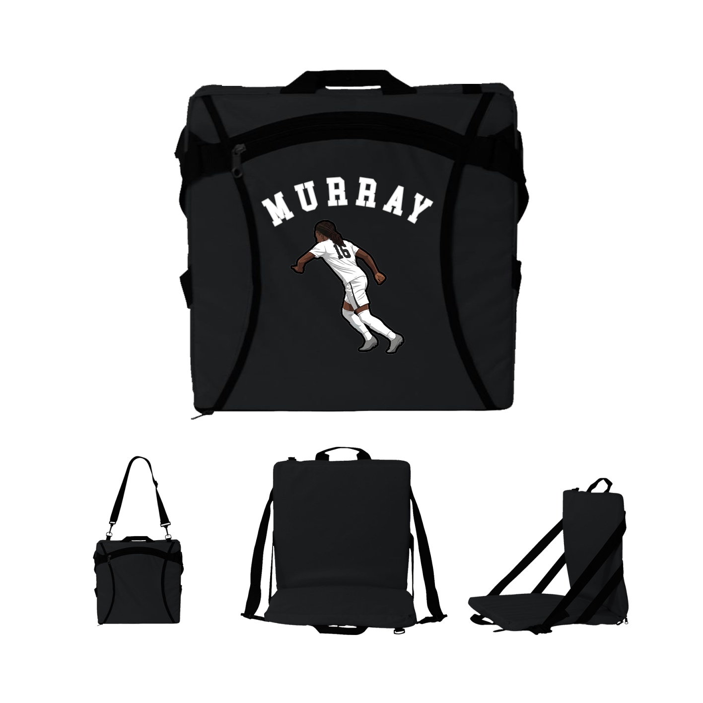 Folding Stadium Seat — Shirsey Arch in Black