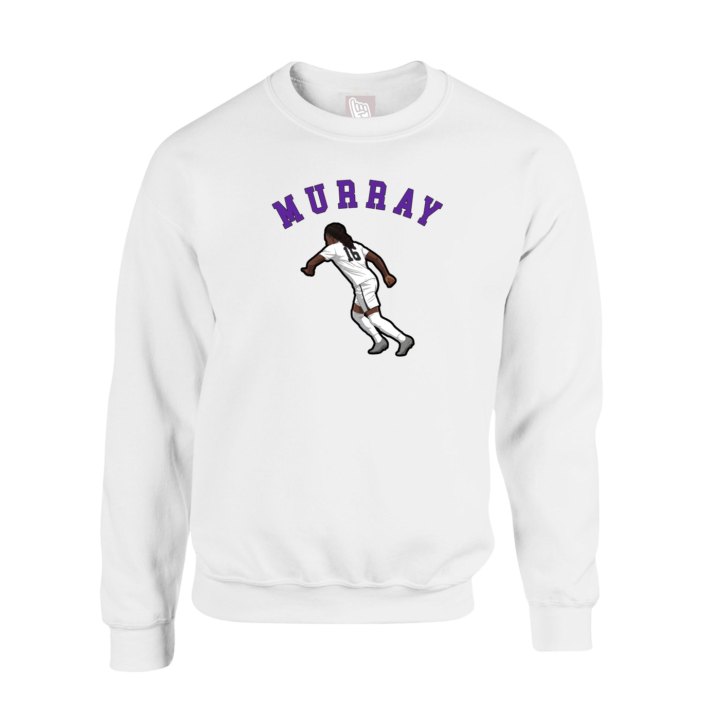 Fleece Crew — Shirsey Arch in White