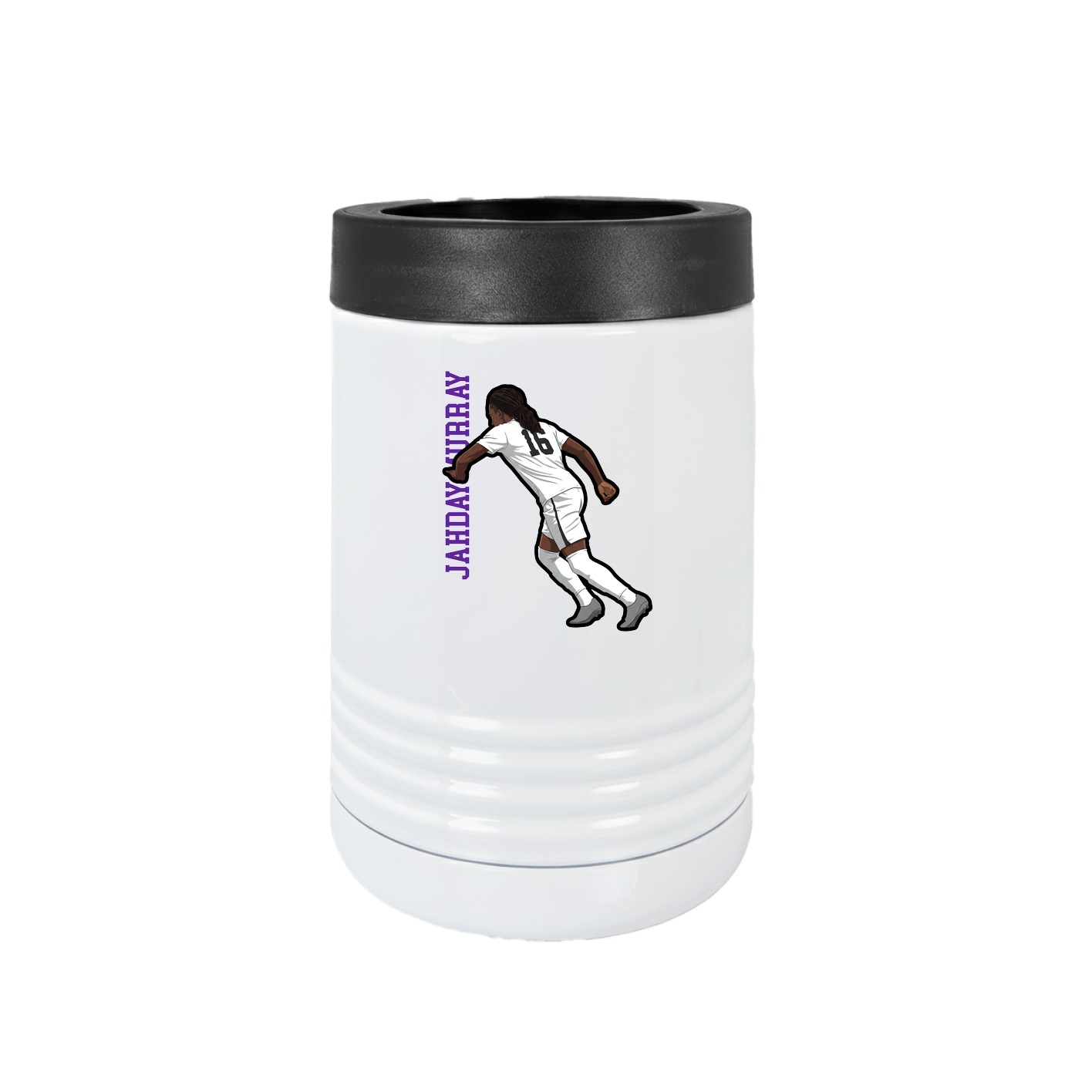Beverage Holder — Name Vertical in White