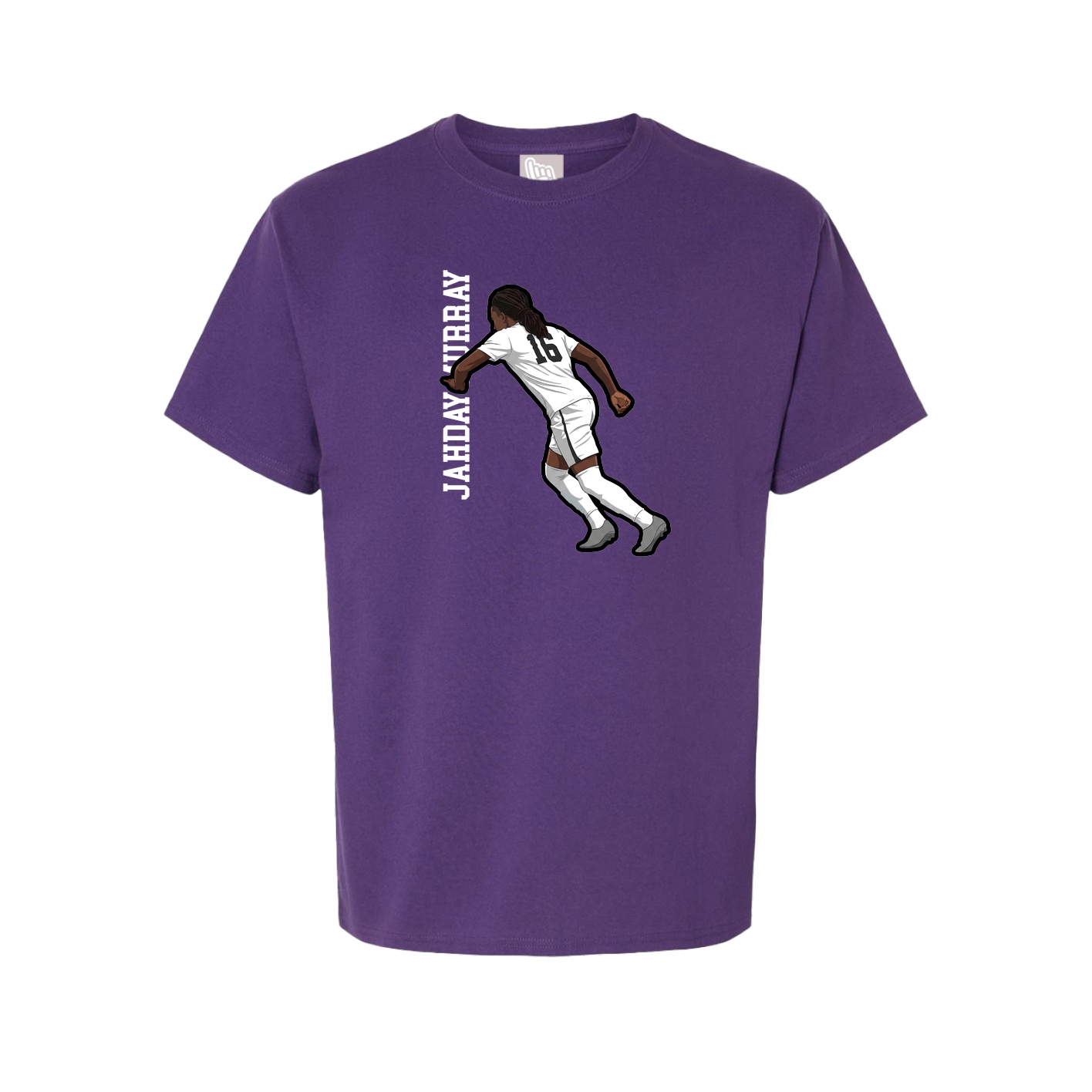 Tee — Name Vertical in Purple