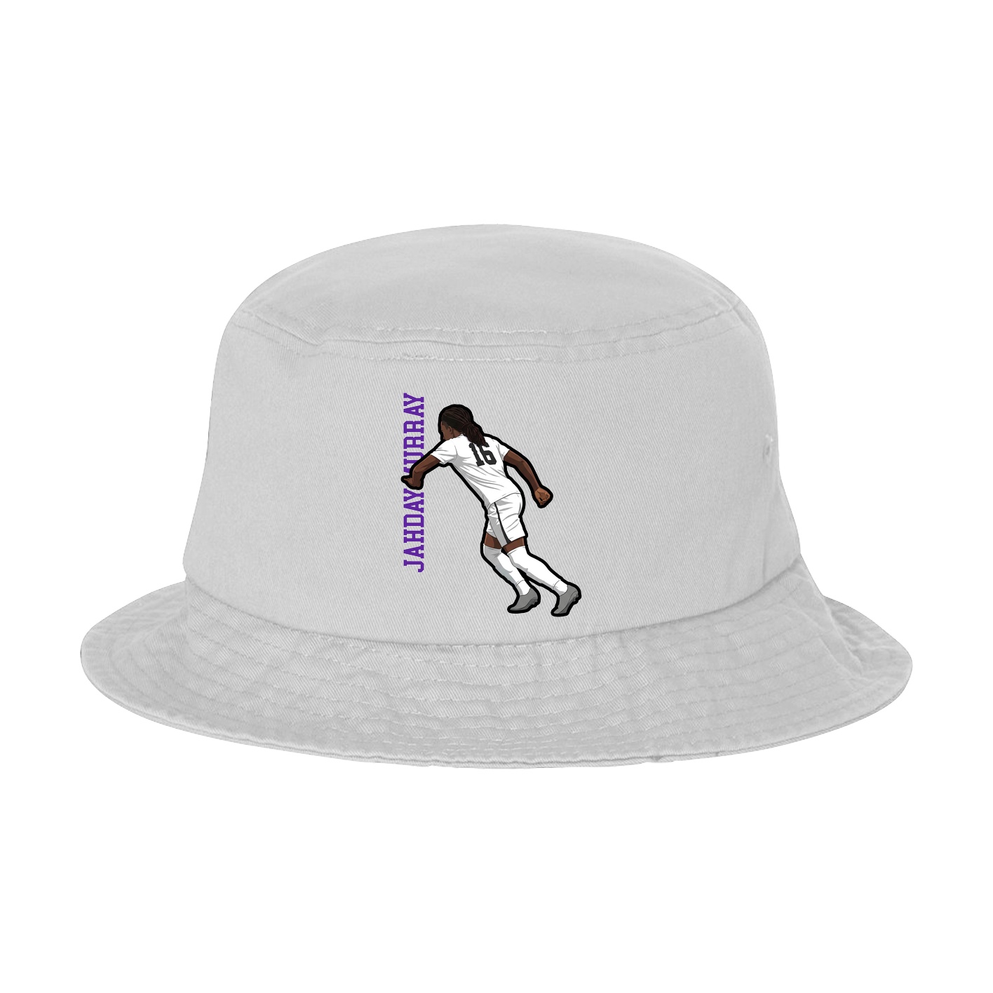Bucket Cap — Name Vertical in White