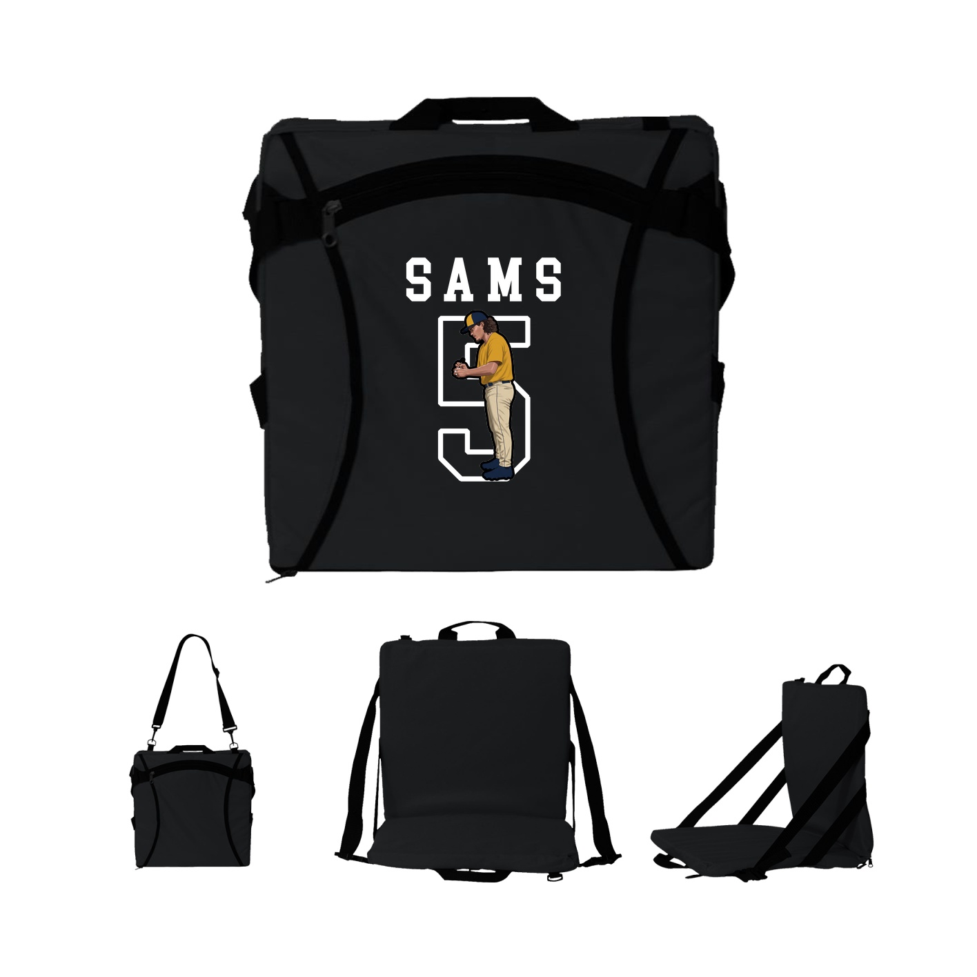 Folding Stadium Seat — Shirsey in Black