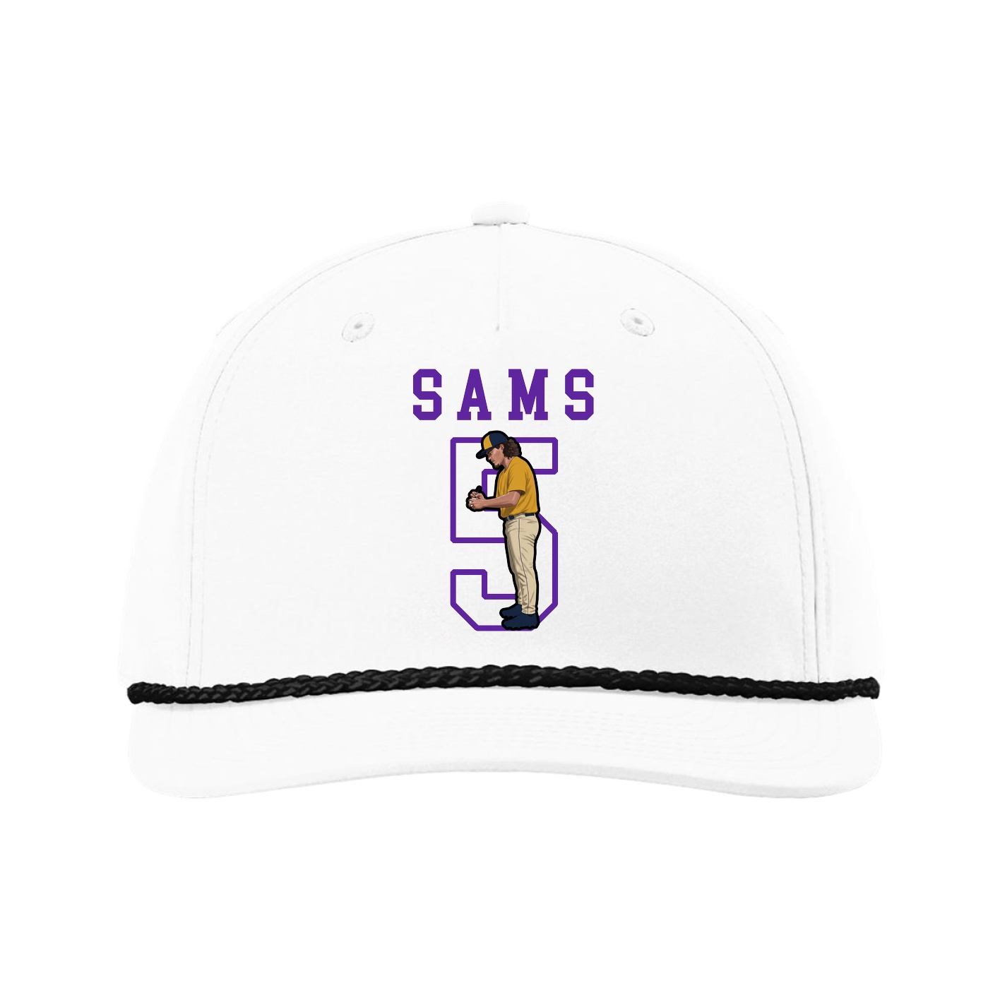 Five-Panel Classic Rope Cap — Shirsey in White