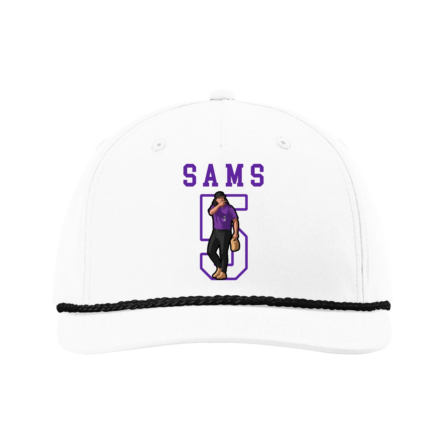 Five-Panel Classic Rope Cap — Shirsey in White