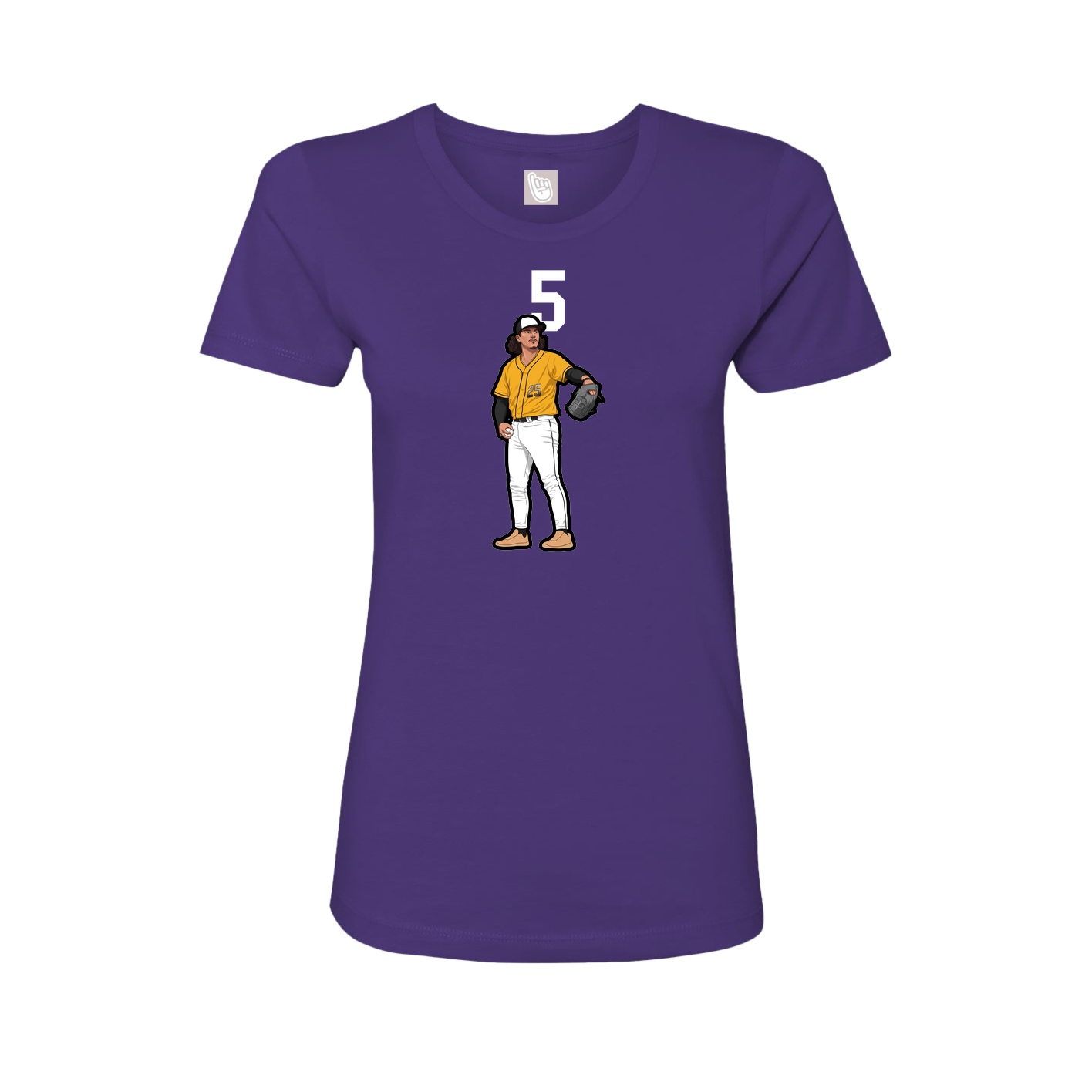 Fitted Women's Tee — Number Top in Purple