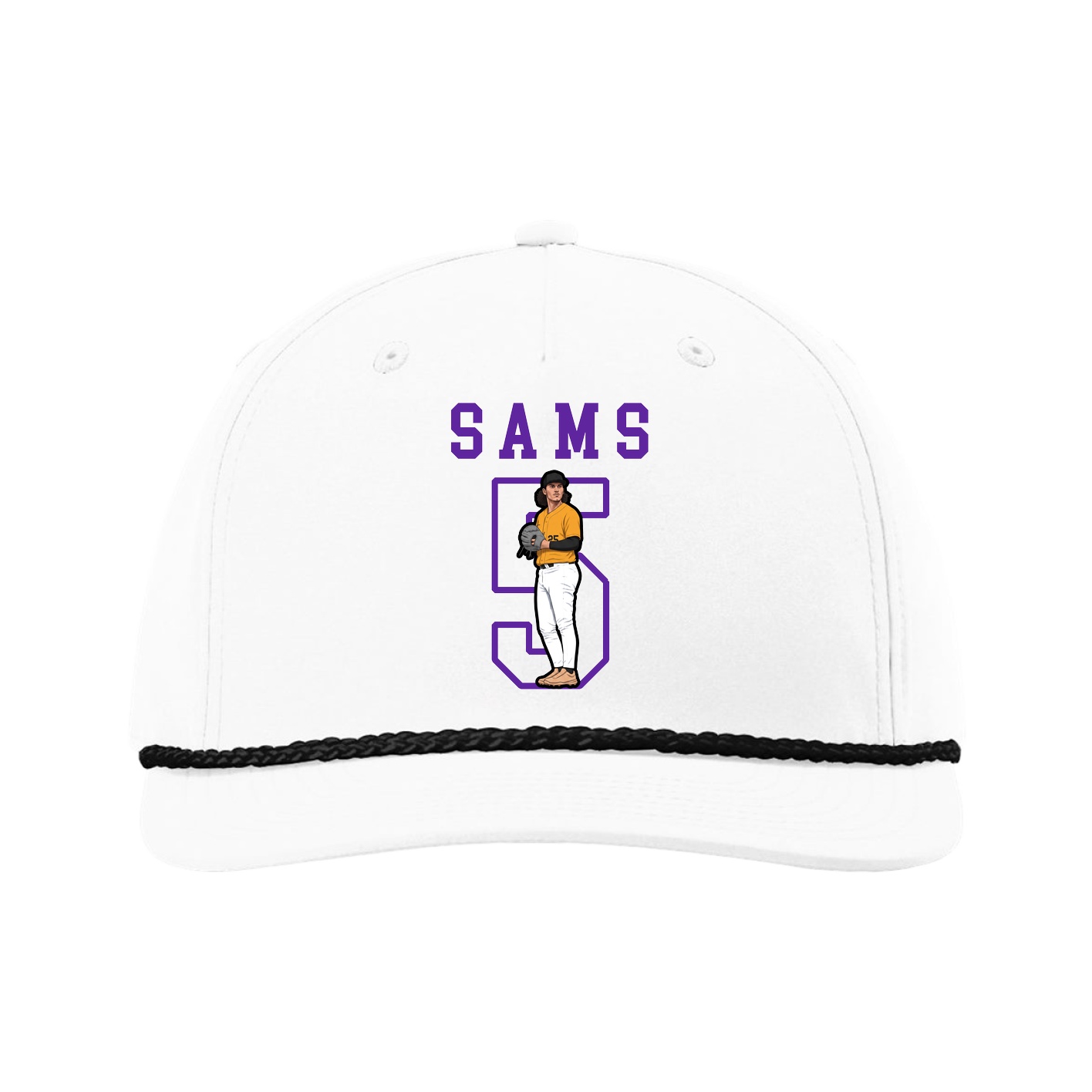 Five-Panel Classic Rope Cap — Shirsey in White