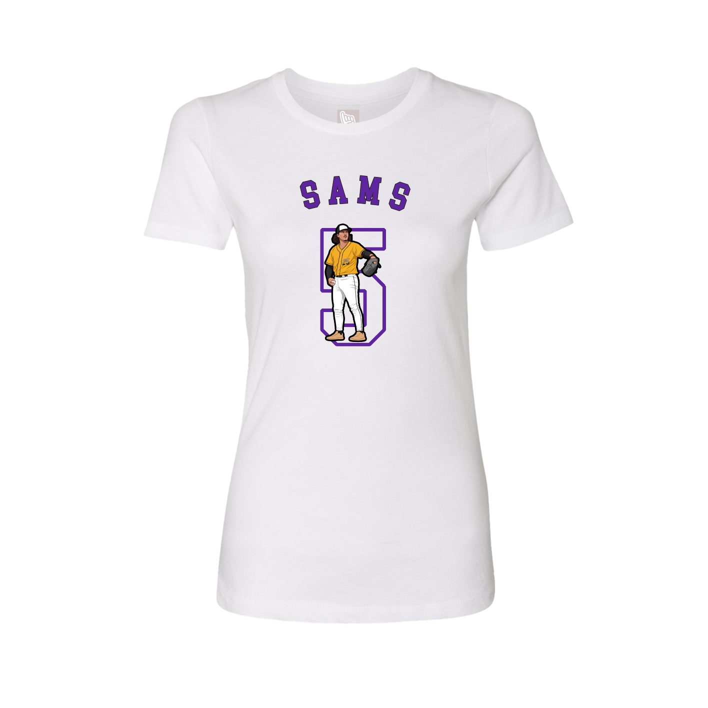 Fitted Women's Tee — Shirsey Arch in White