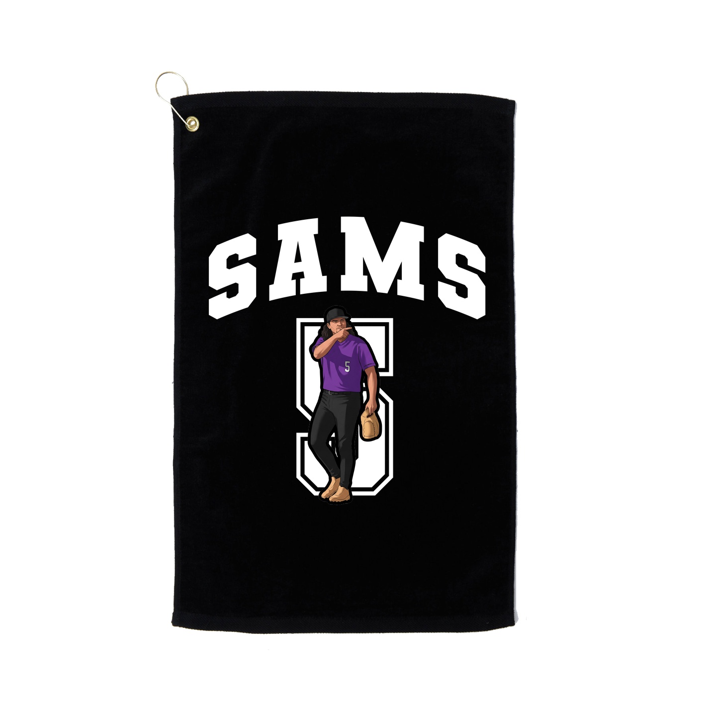 Golf Towel — Number in Black