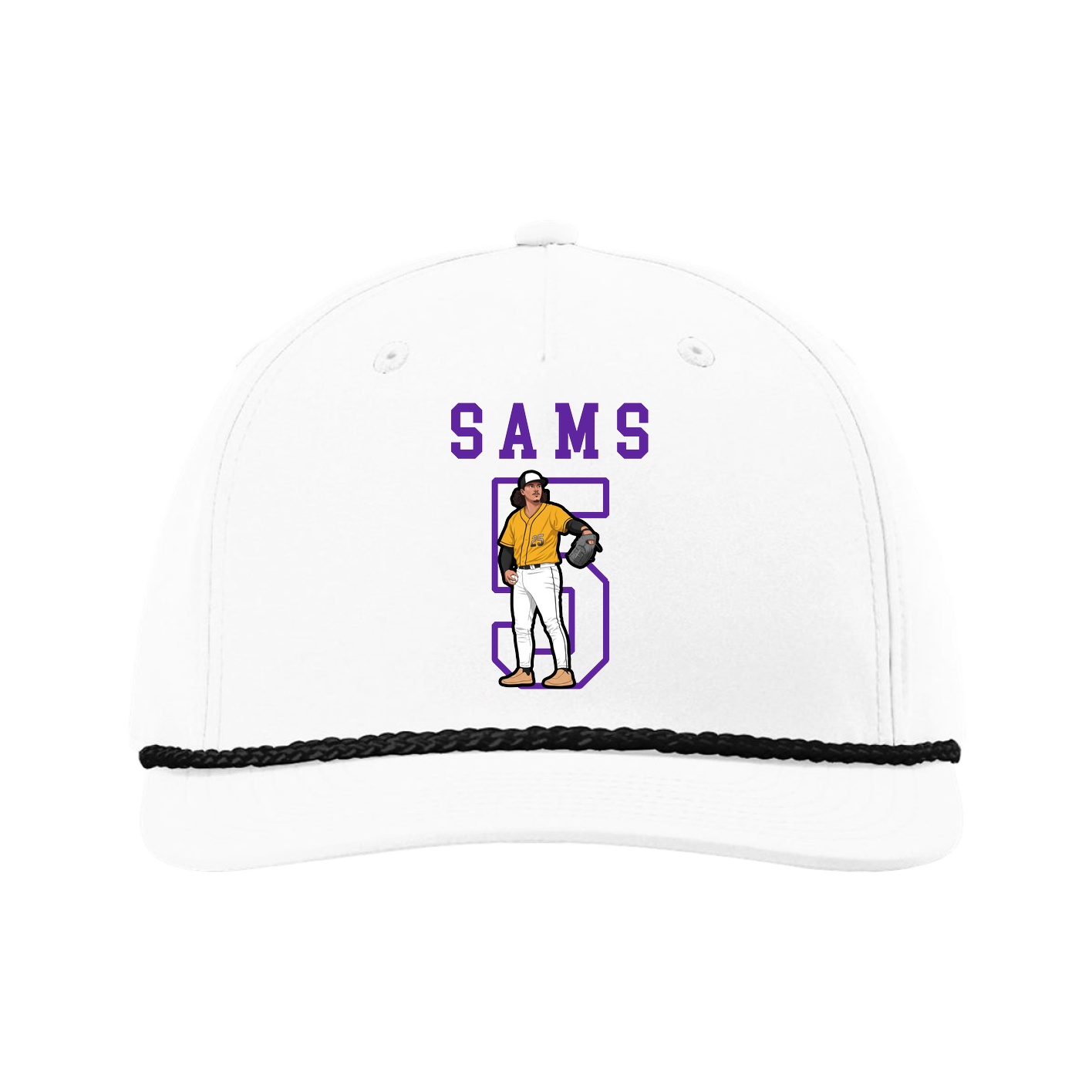 Five-Panel Classic Rope Cap — Shirsey in White