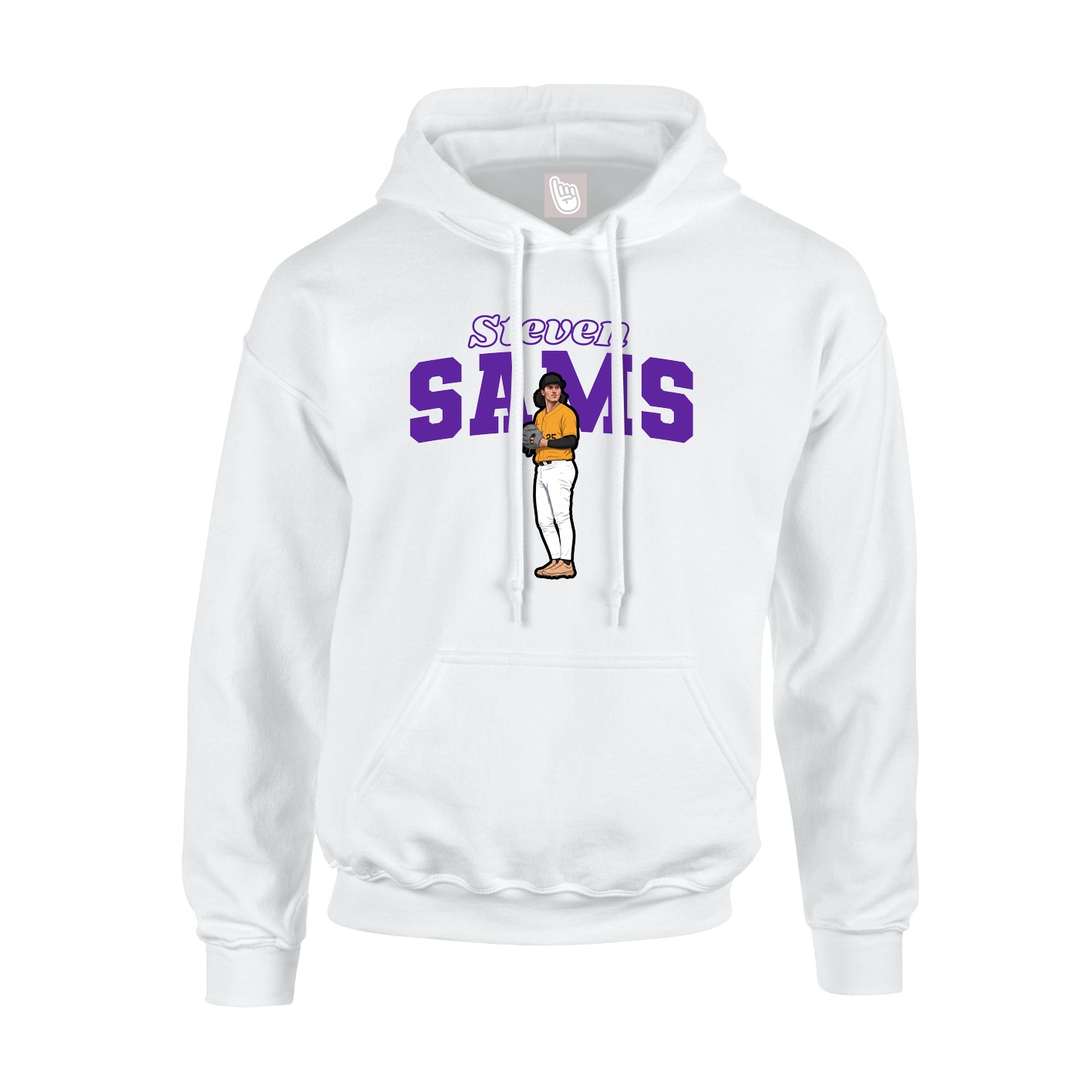 Hoodie — Name Arch in White