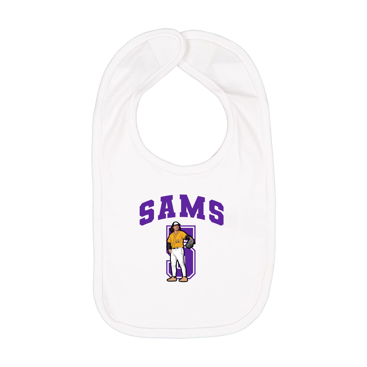 Infant Bib — Number in White
