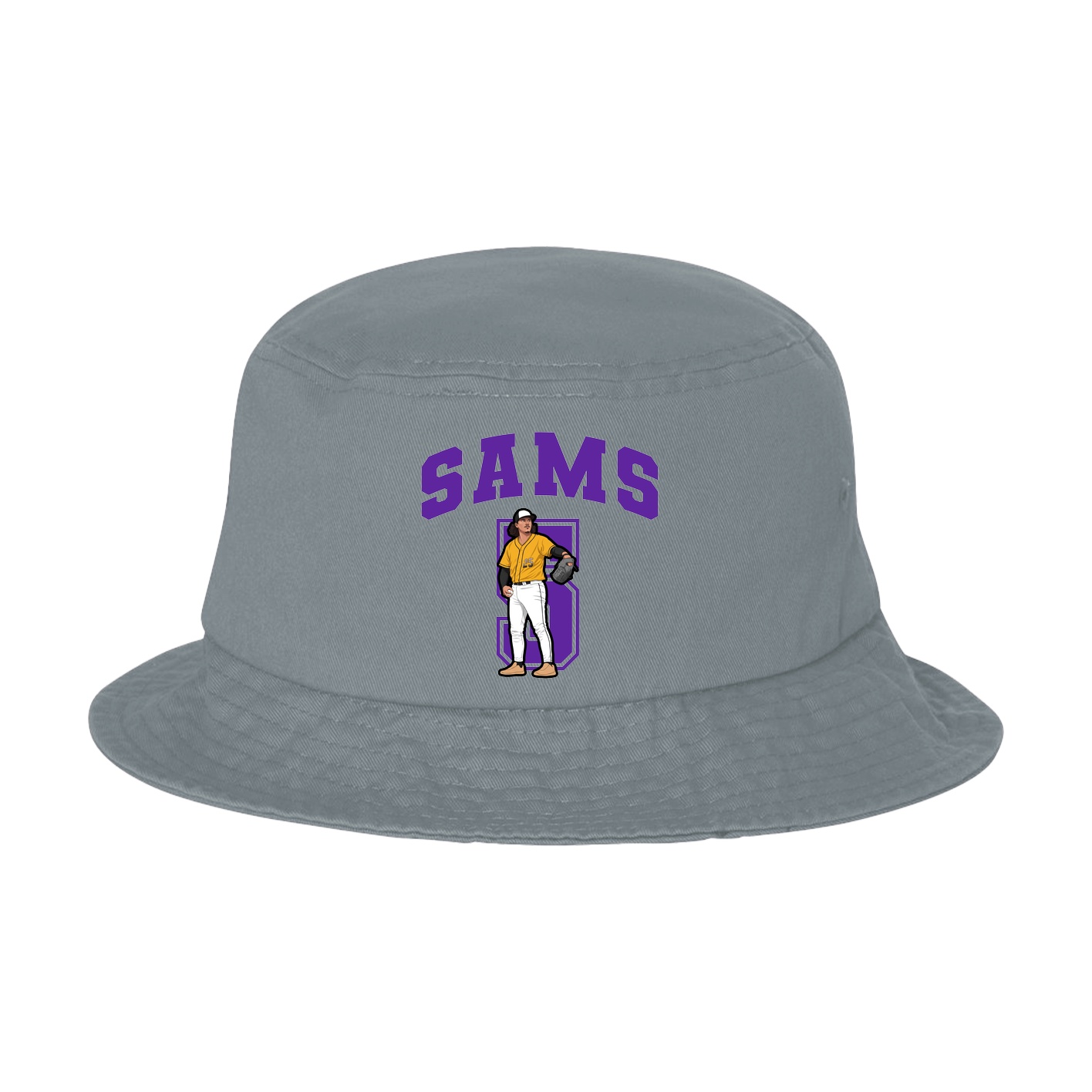 Bucket Cap — Number in Grey