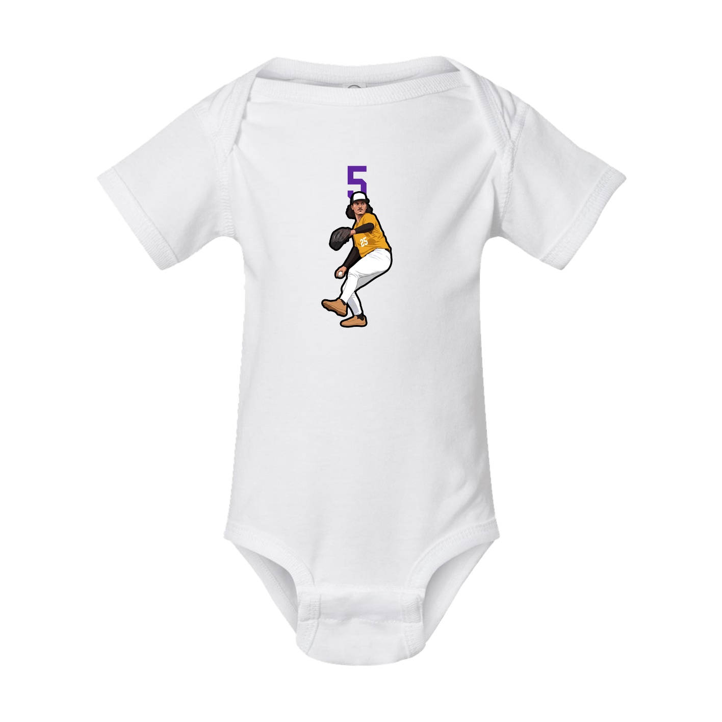 Baby Onesie — Number Top in White