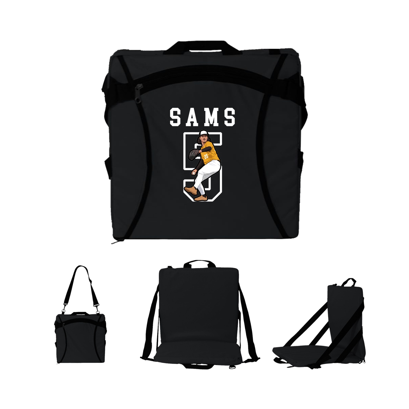 Folding Stadium Seat — Shirsey in Black