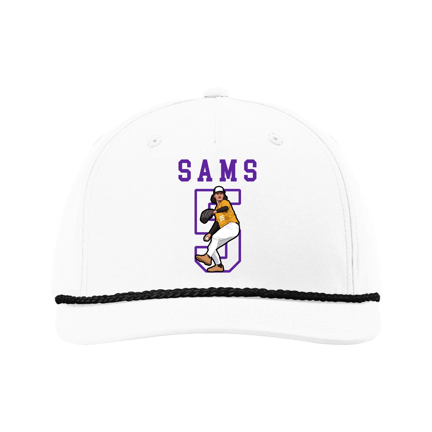 Five-Panel Classic Rope Cap — Shirsey in White