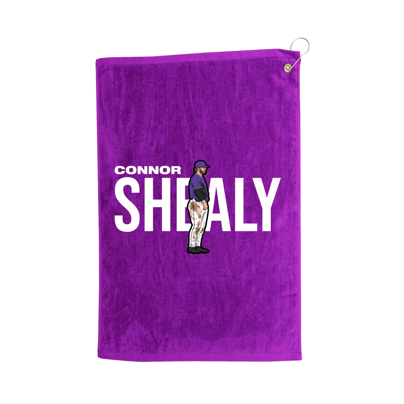 Golf Towel — Player Name in Purple