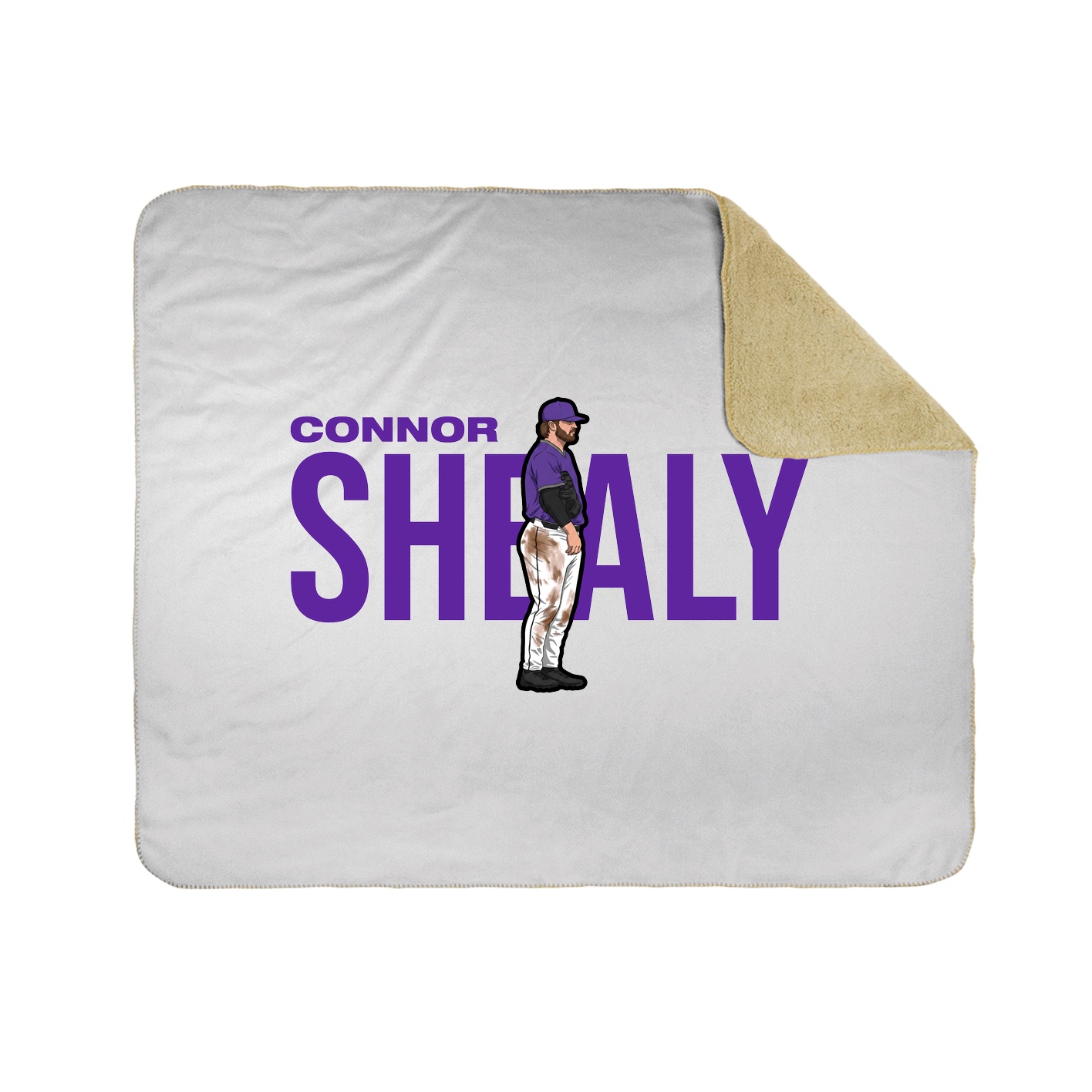 Throw Blanket — Player Name in White