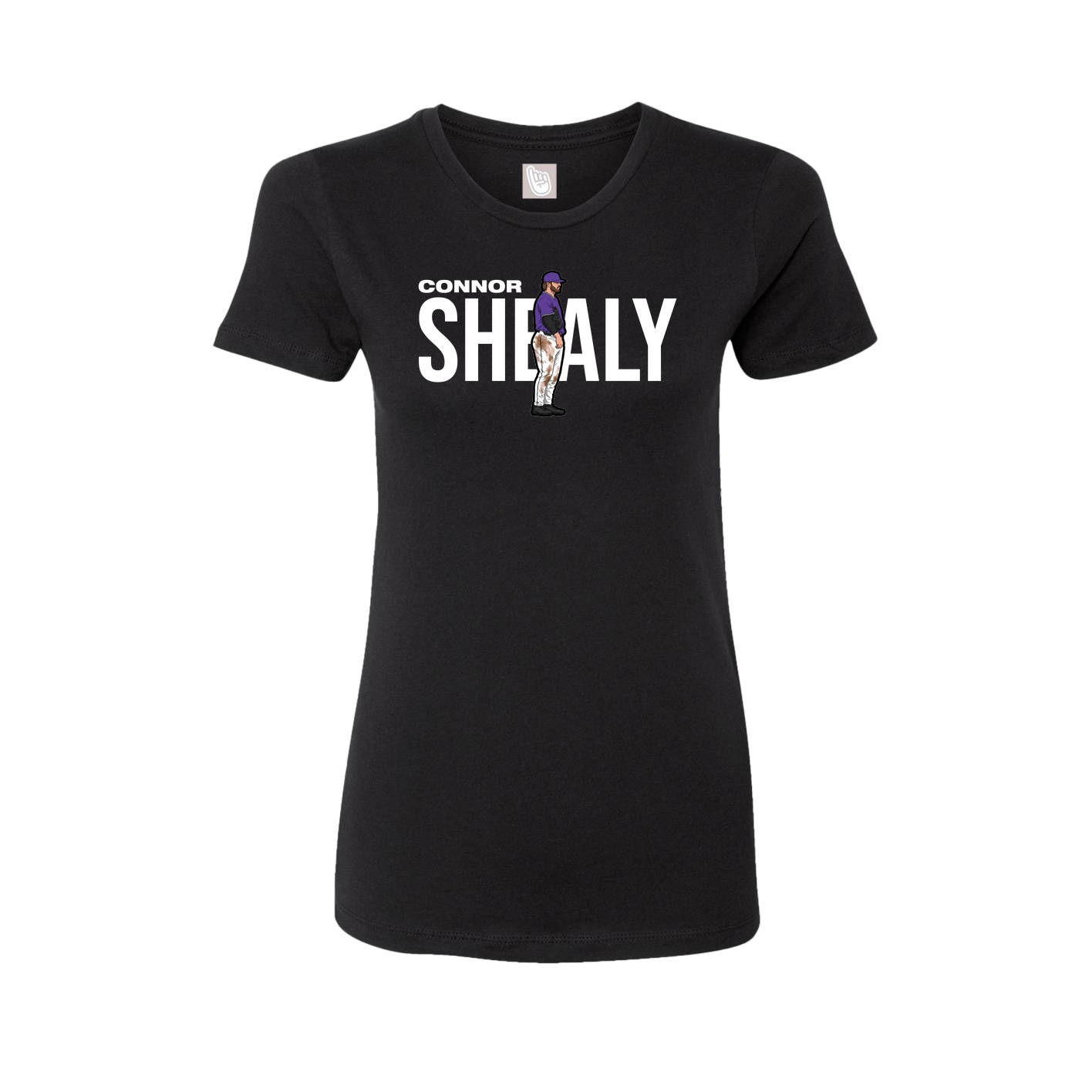 Fitted Women's Tee — Player Name in Black