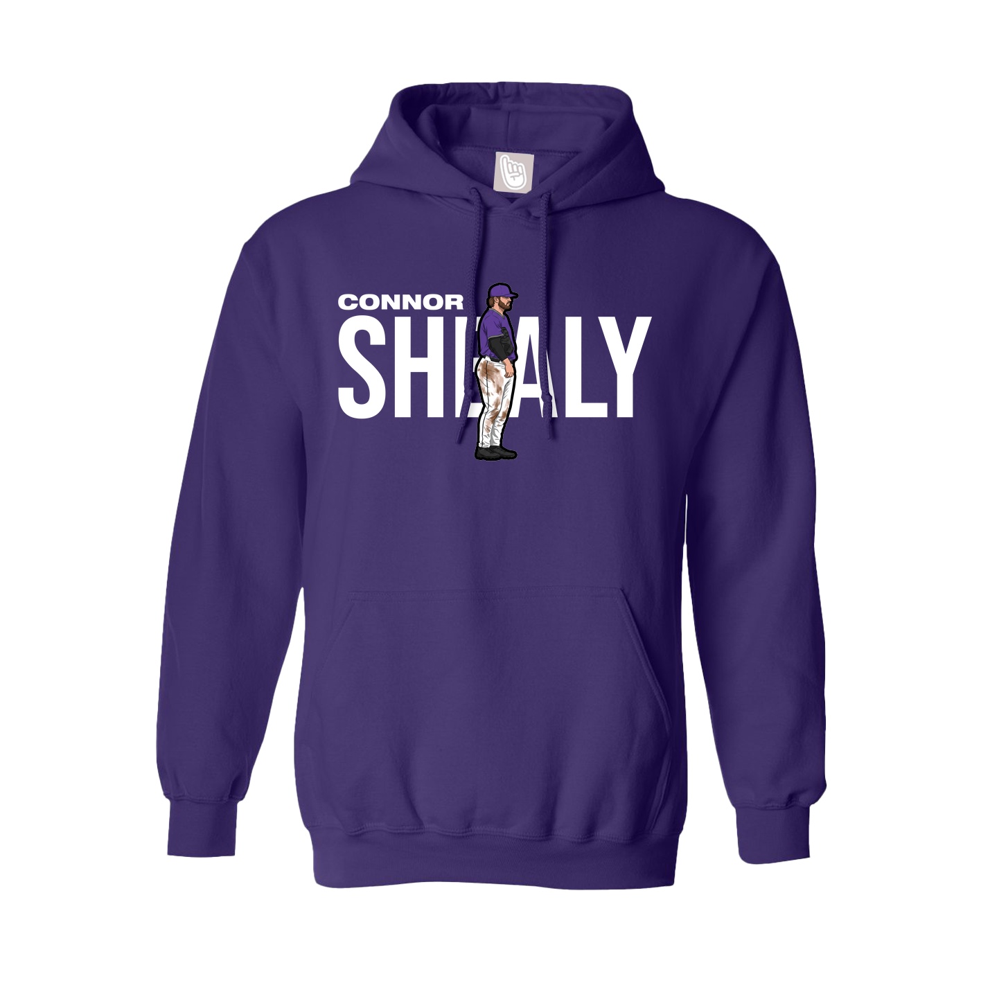 Youth Hoodie — Player Name in Purple