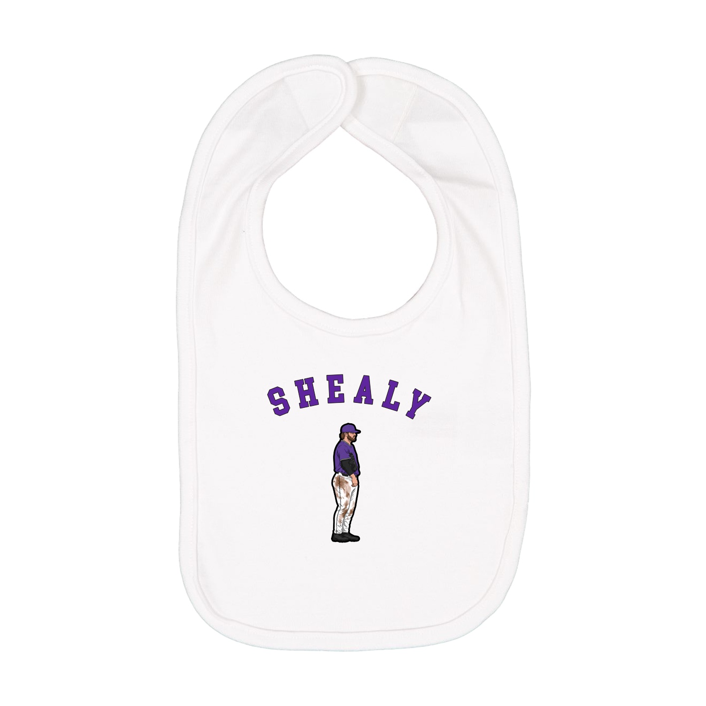 Infant Bib — Shirsey Arch in White