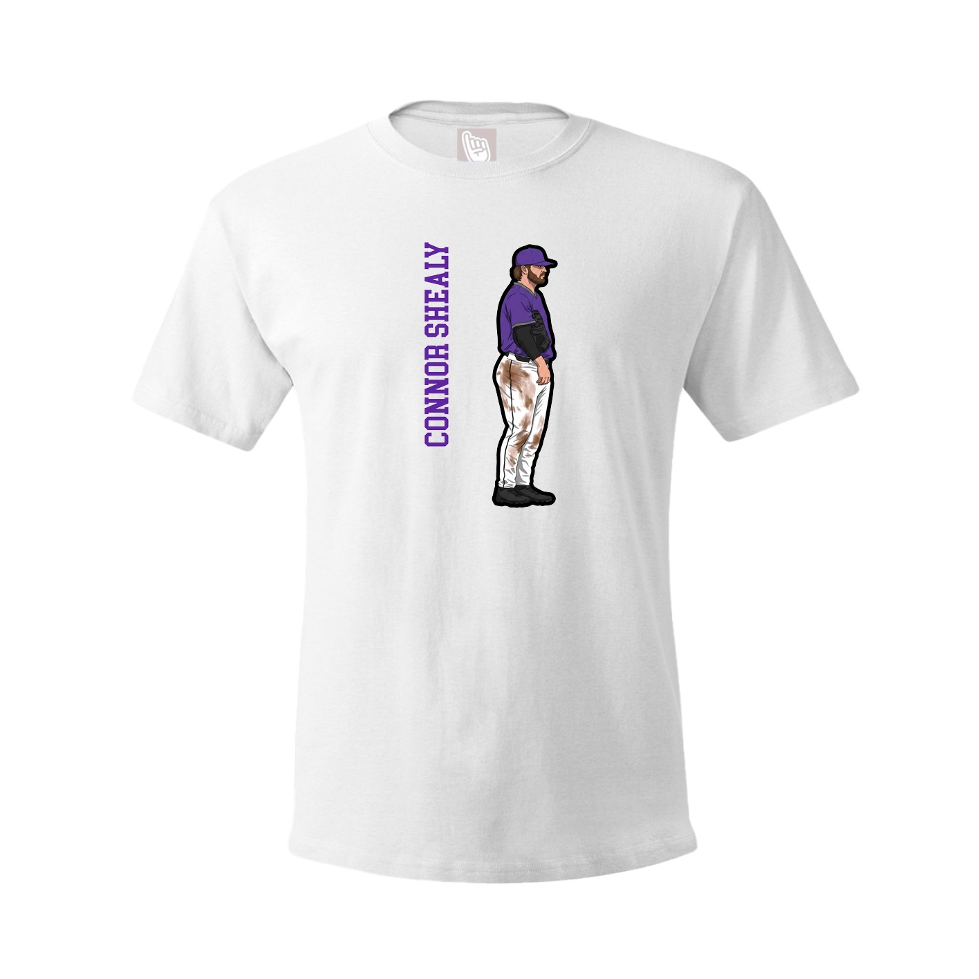 Tee — Name Vertical in White