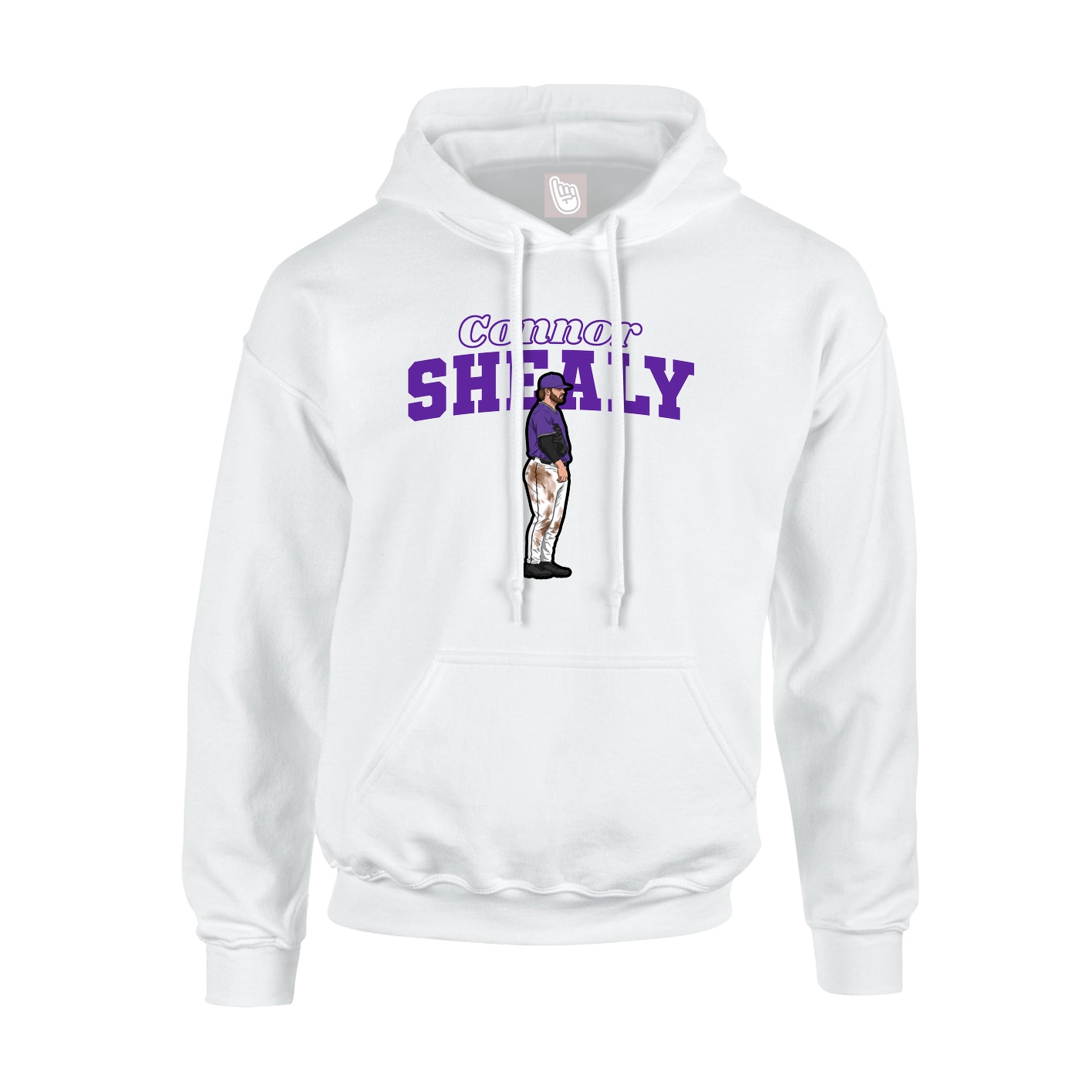 Hoodie — Name Arch in White