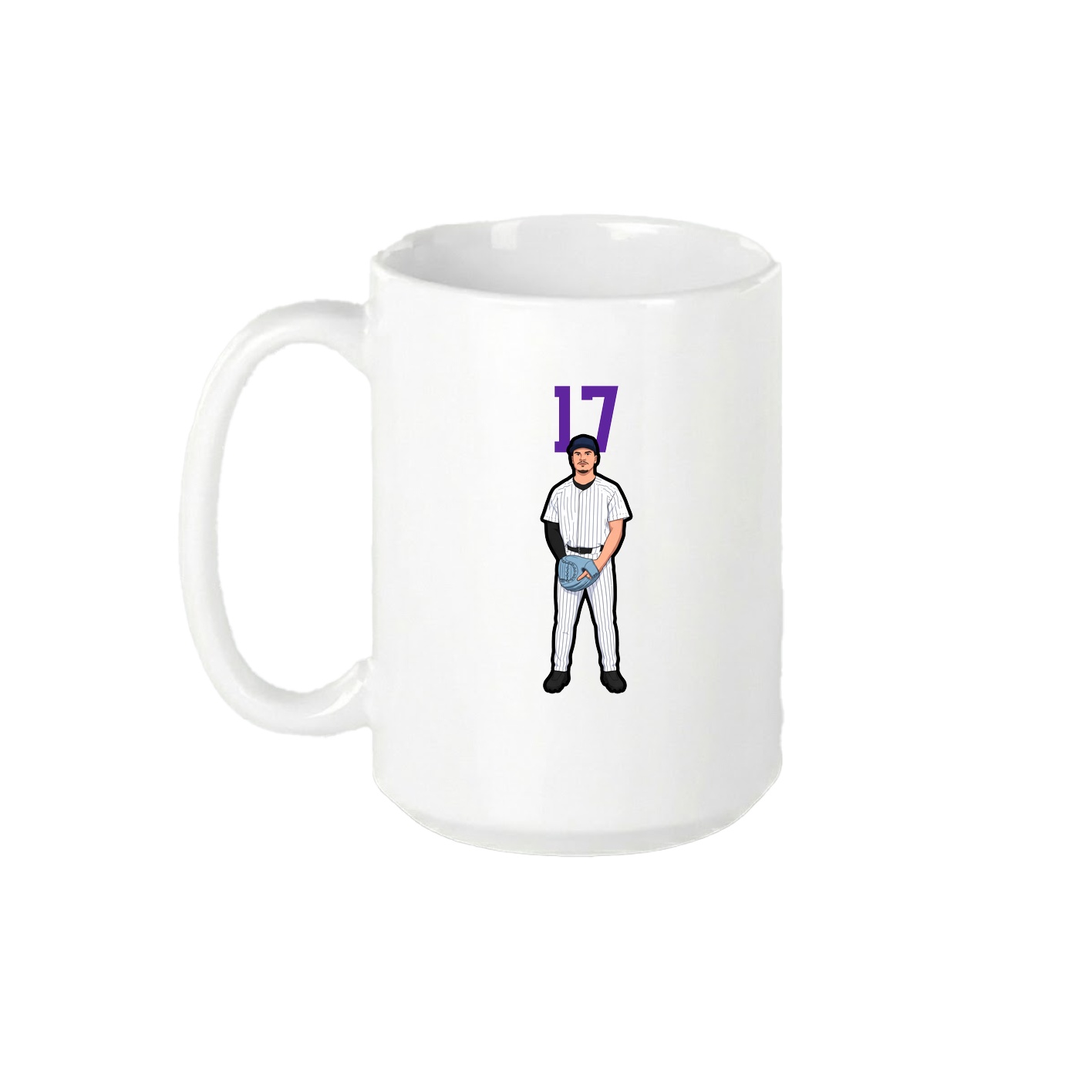 15oz Coffee Mug — Number Top in White