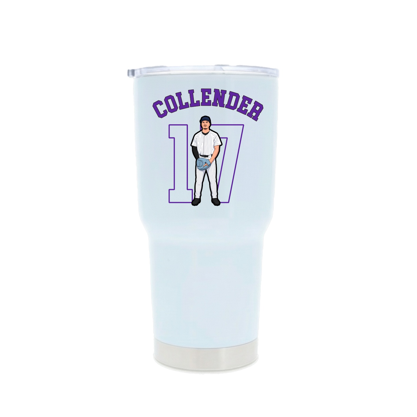 30oz Stainless Steel Tumbler — Shirsey Arch in White