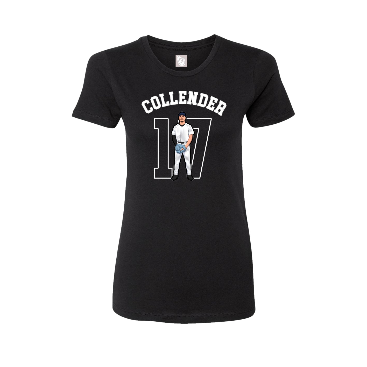 Fitted Women's Tee — Shirsey Arch in Black