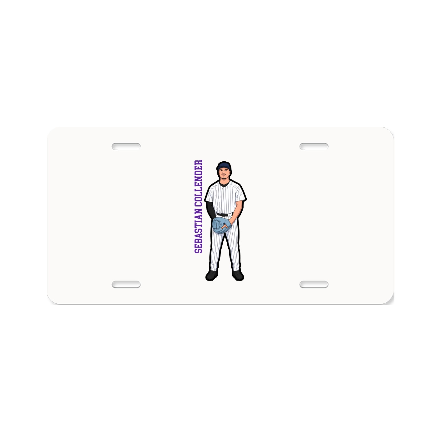 License Plate — Name Vertical in Classic